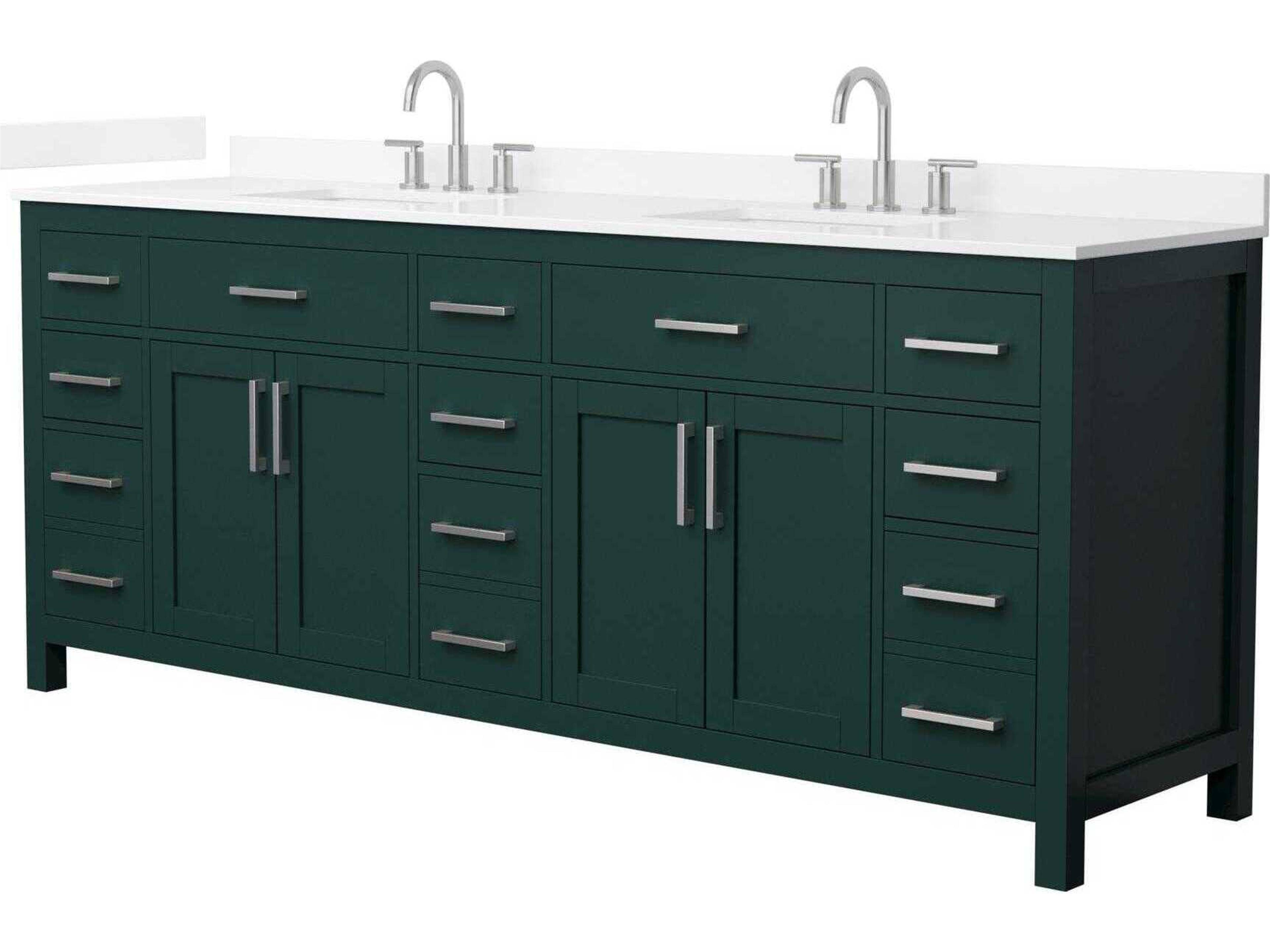 Wyndham Collection Beckett 84" Green Vanity