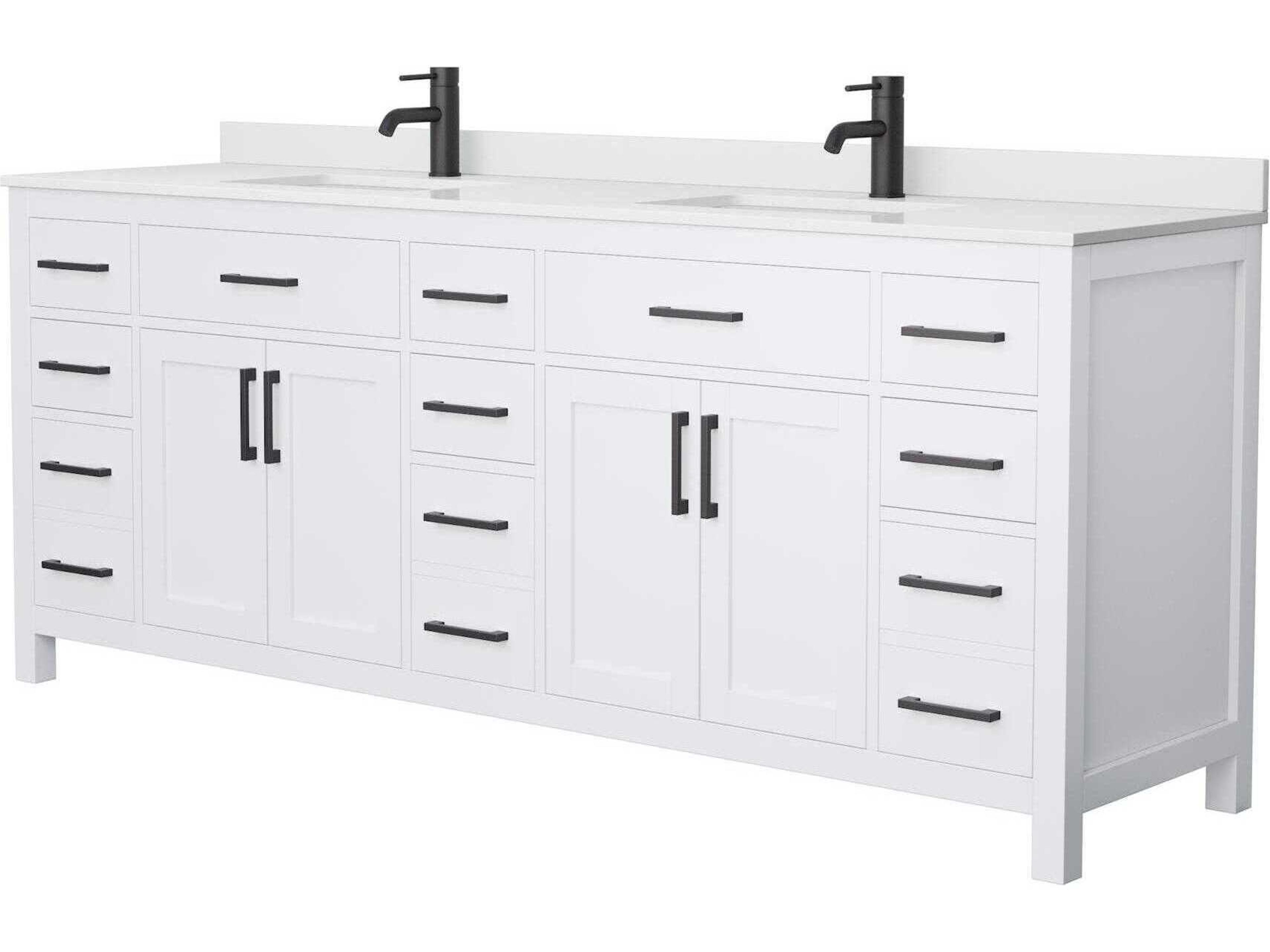 Wyndham Collection Beckett 84" White Vanity