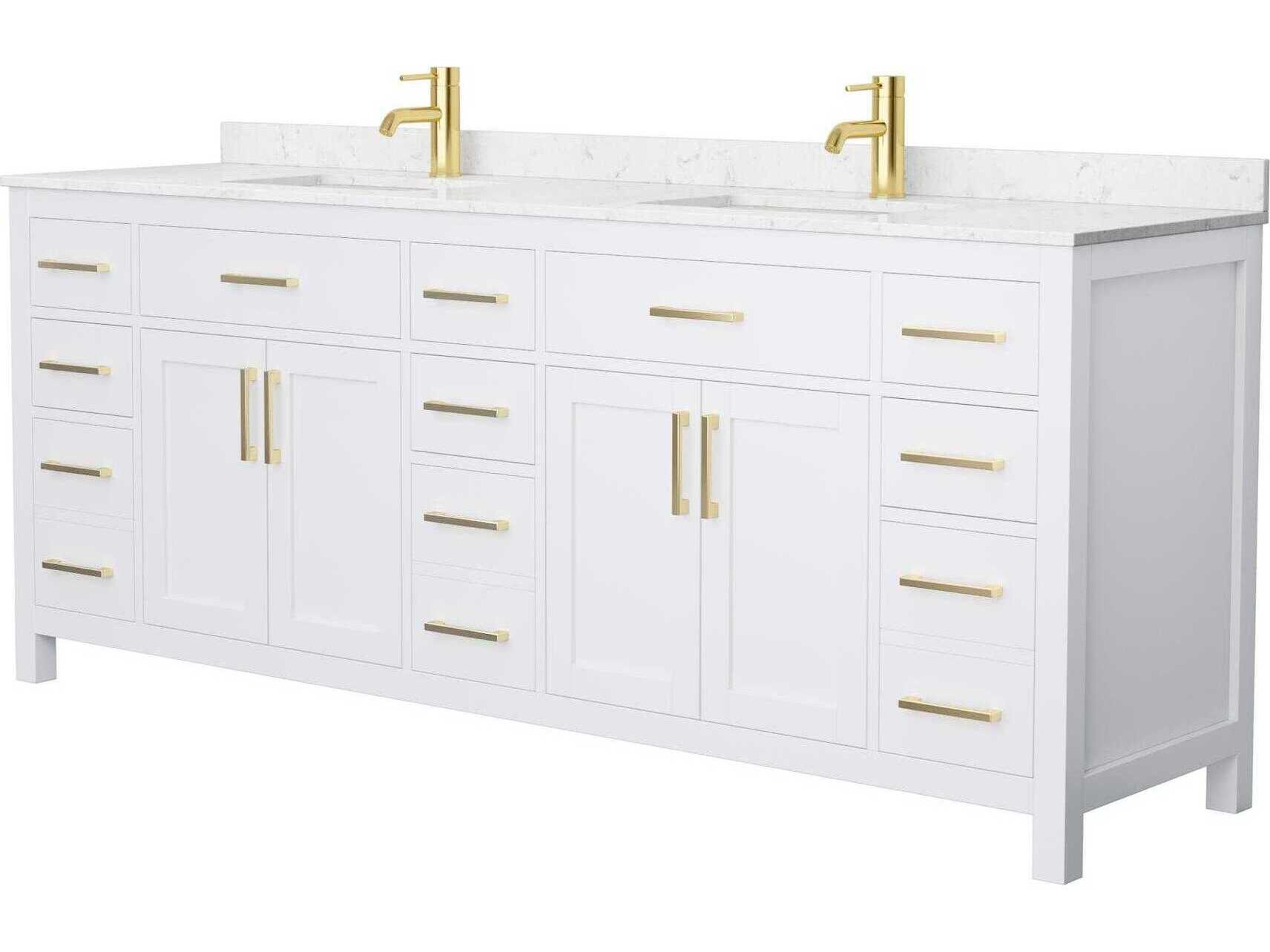 Wyndham Collection Beckett 84" White Vanity