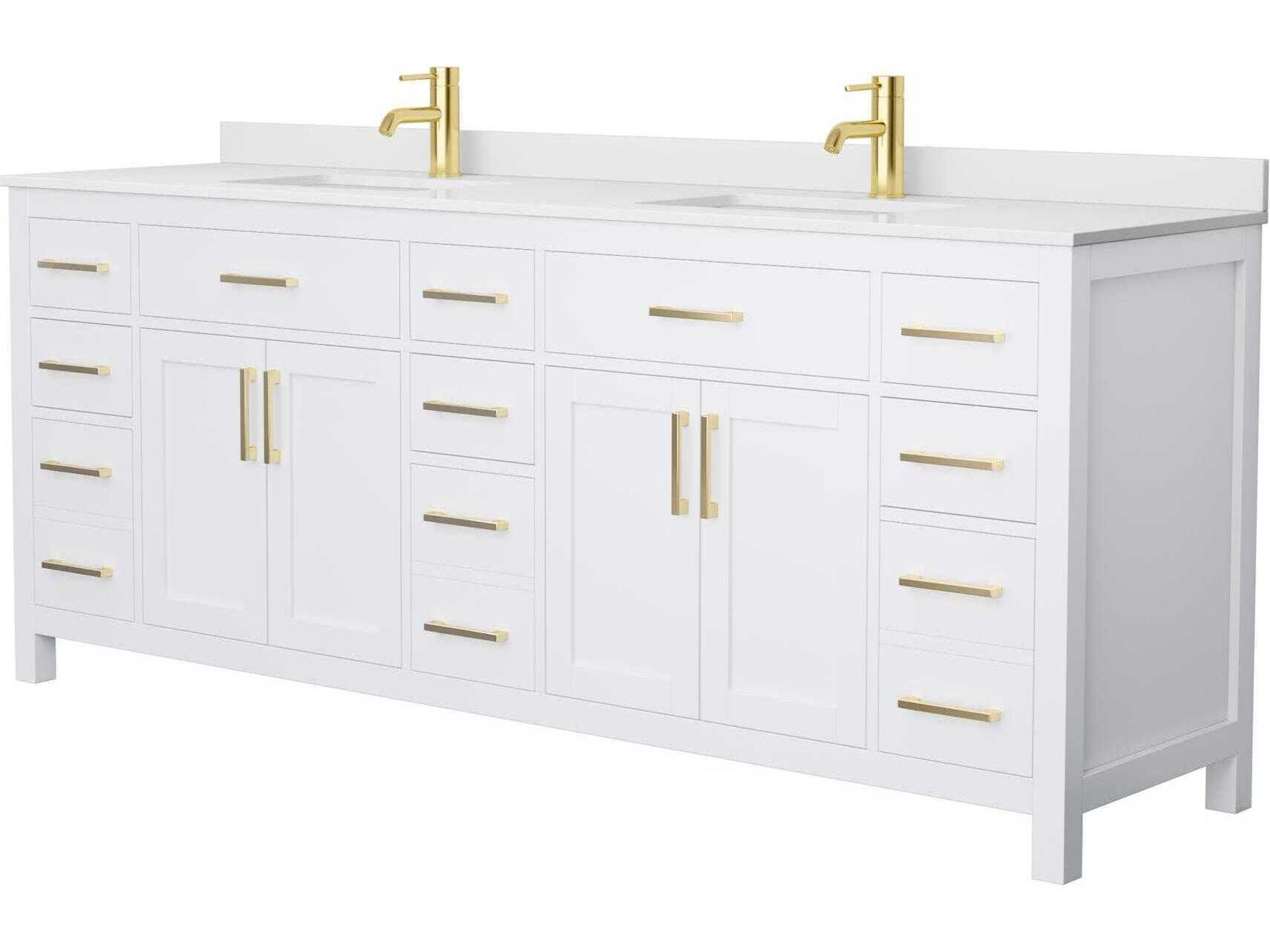 Wyndham Collection Beckett 84" White Vanity