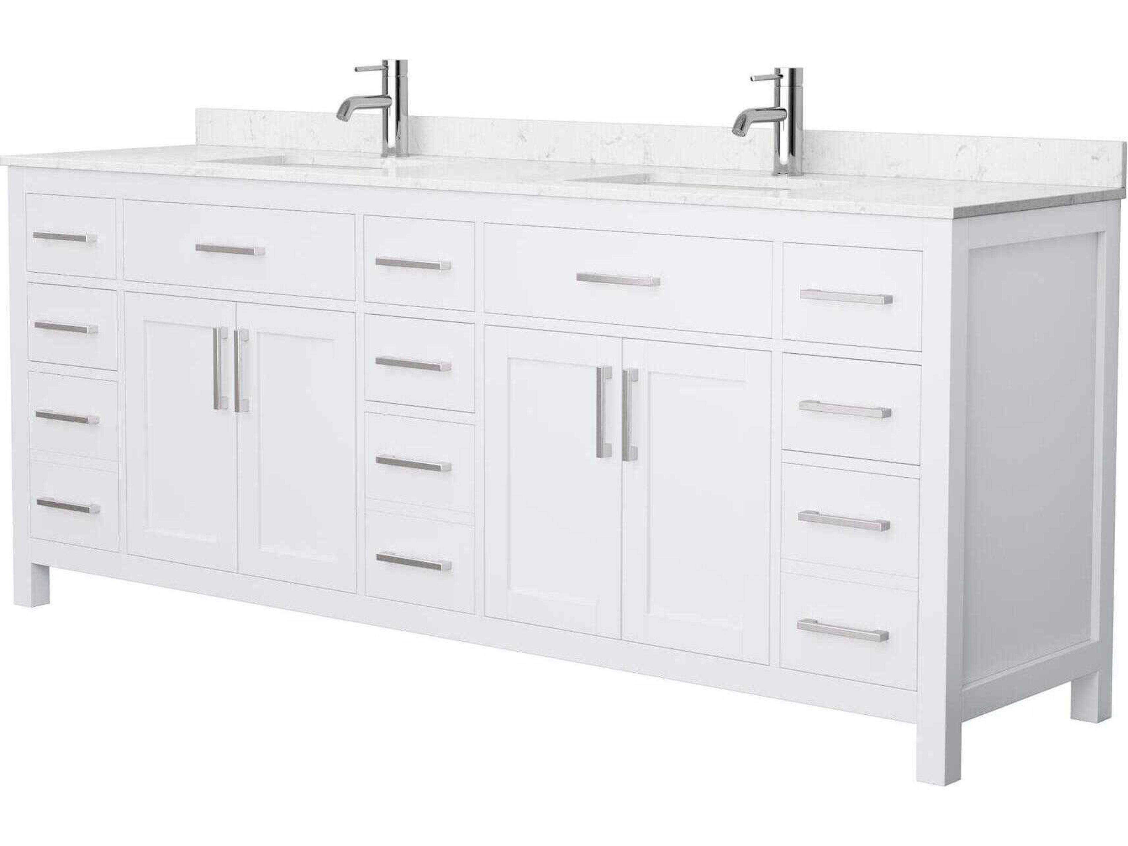 Wyndham Collection Beckett 84" White Vanity