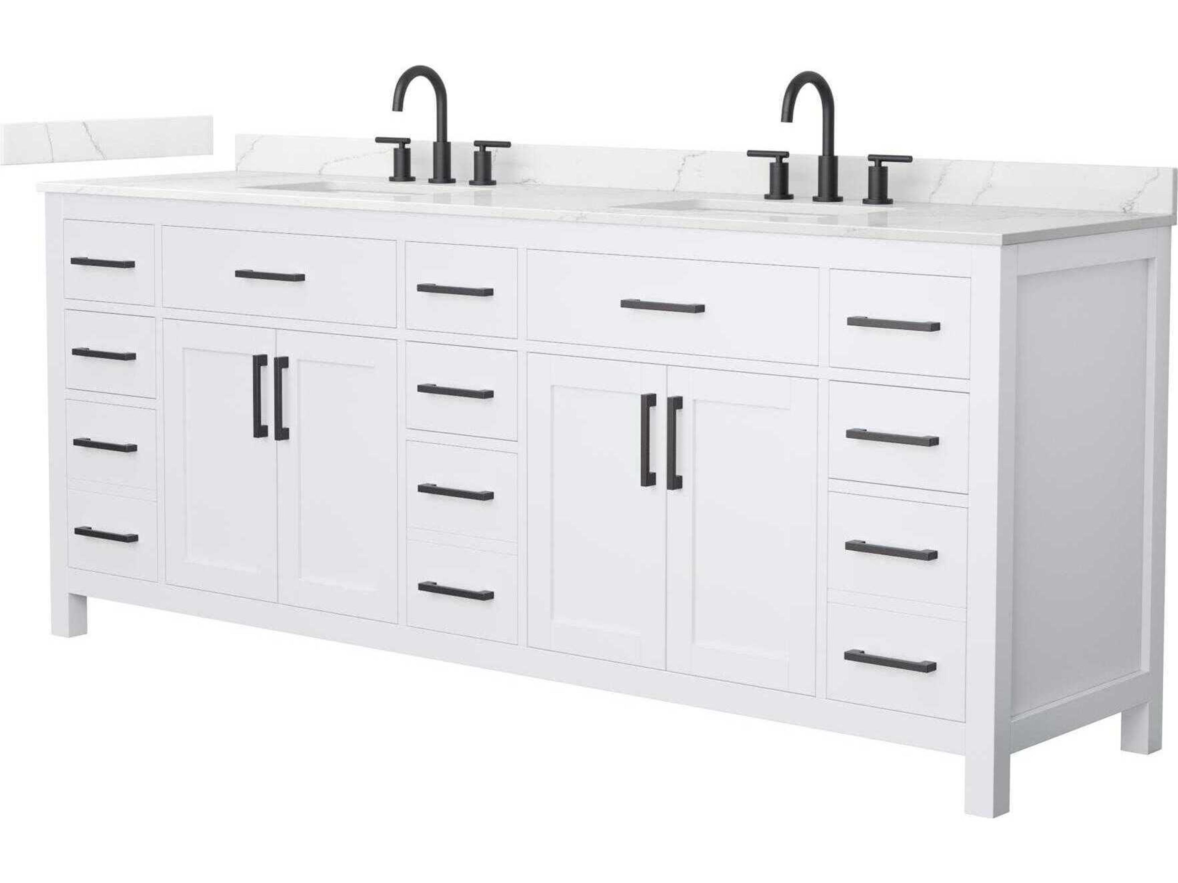 Wyndham Collection Beckett 84" White Vanity