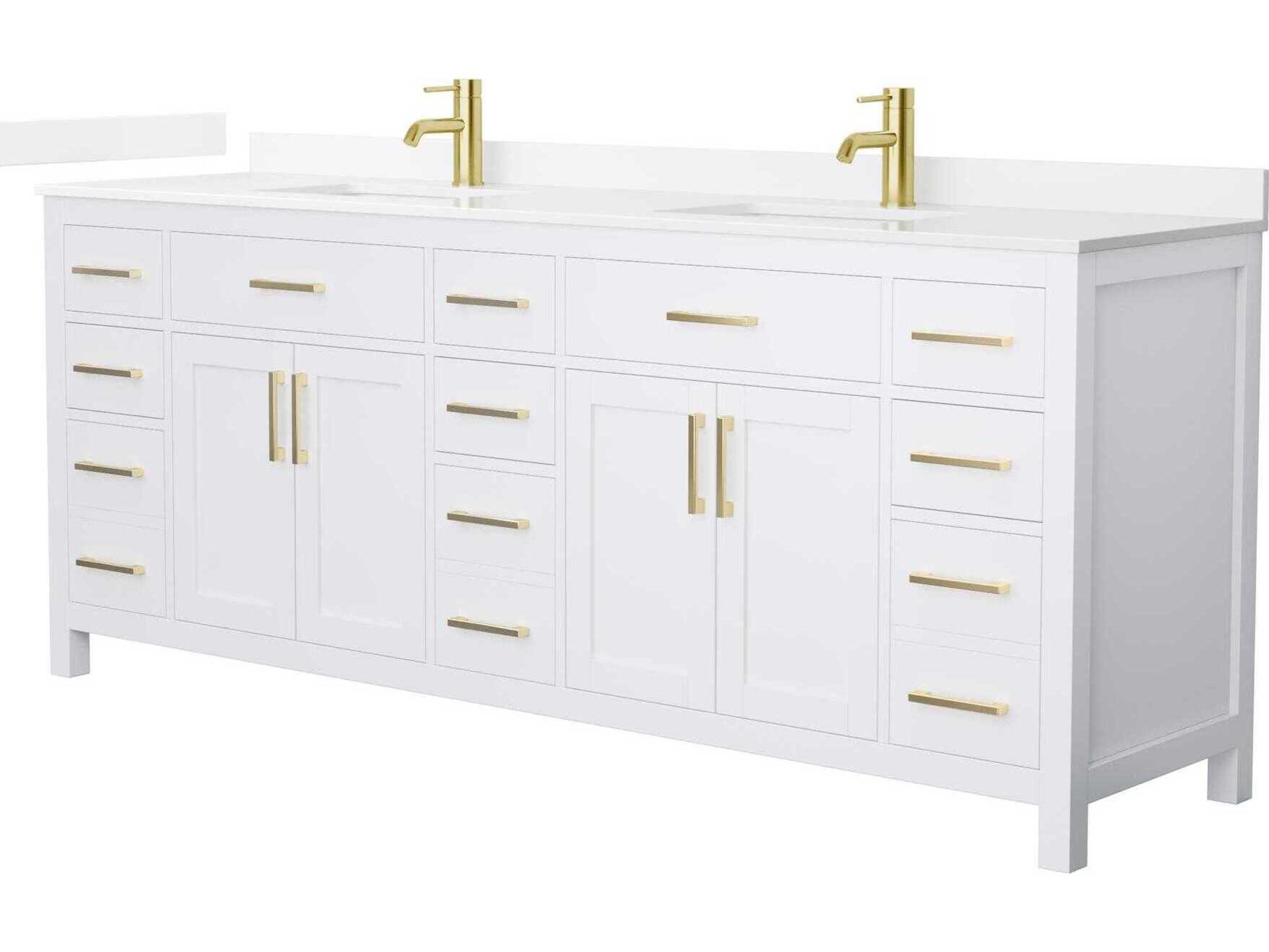 Wyndham Collection Beckett 84" White Vanity