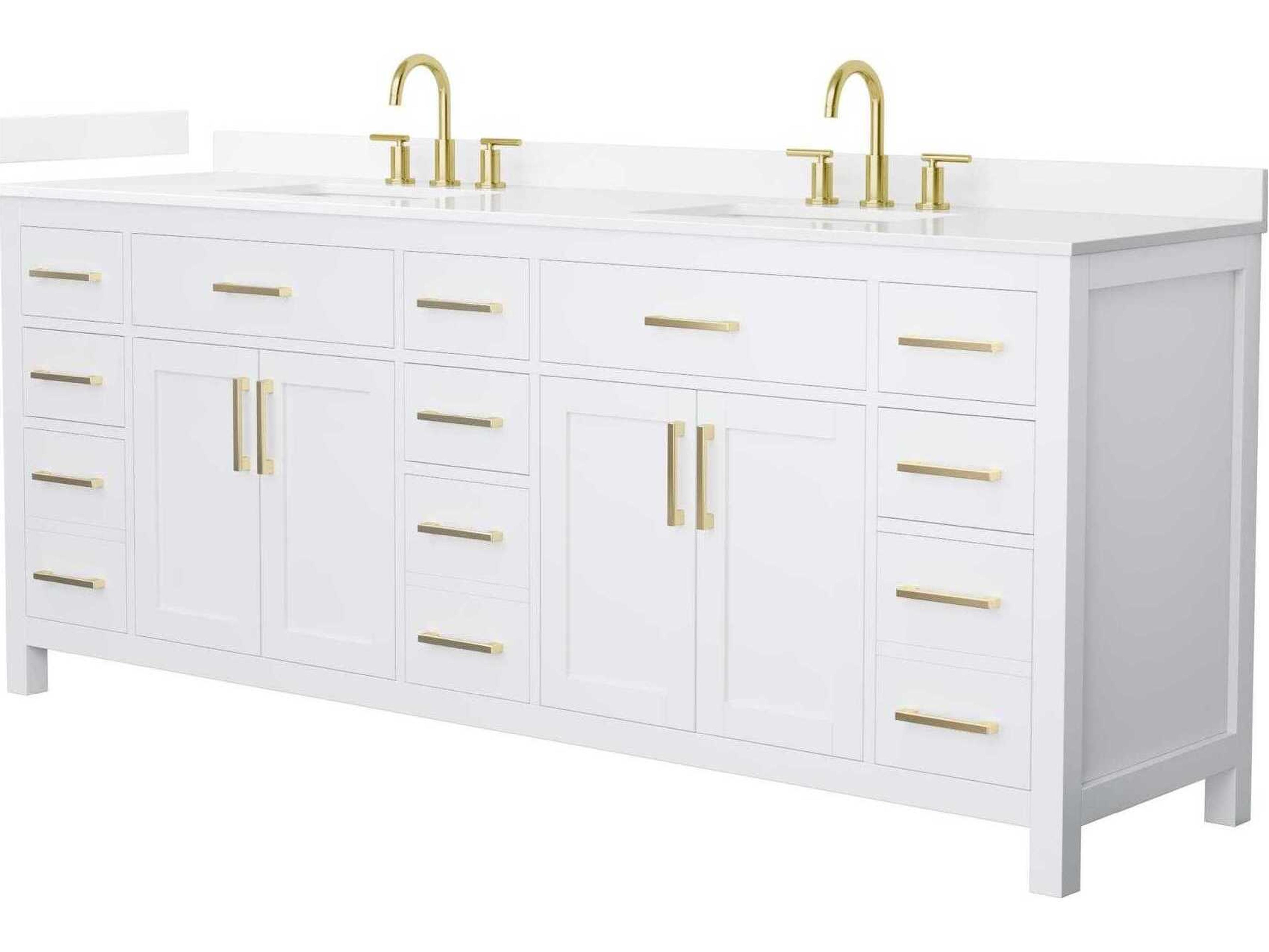 Wyndham Collection Beckett 84" White Vanity
