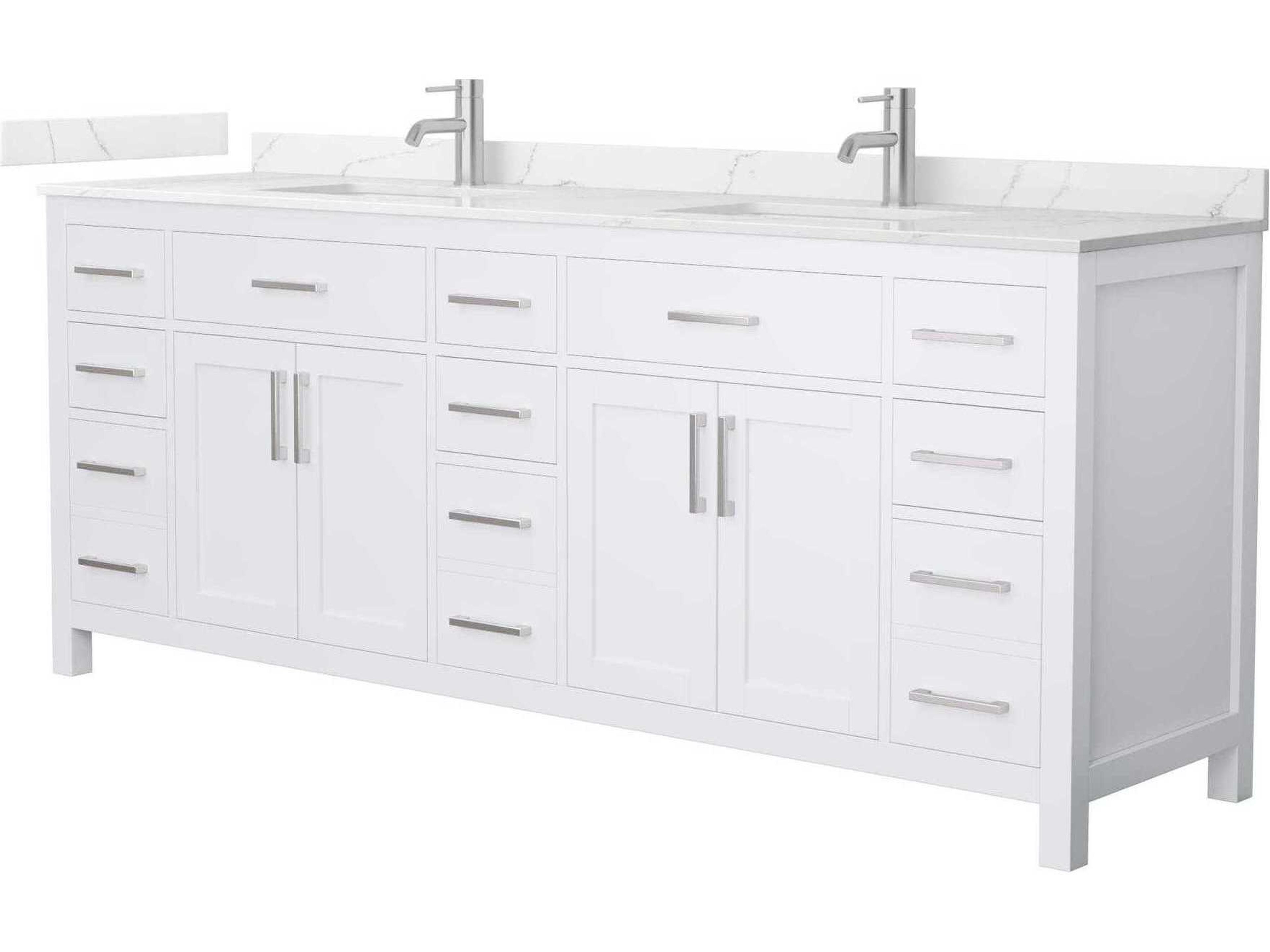 Wyndham Collection Beckett 84" White Vanity