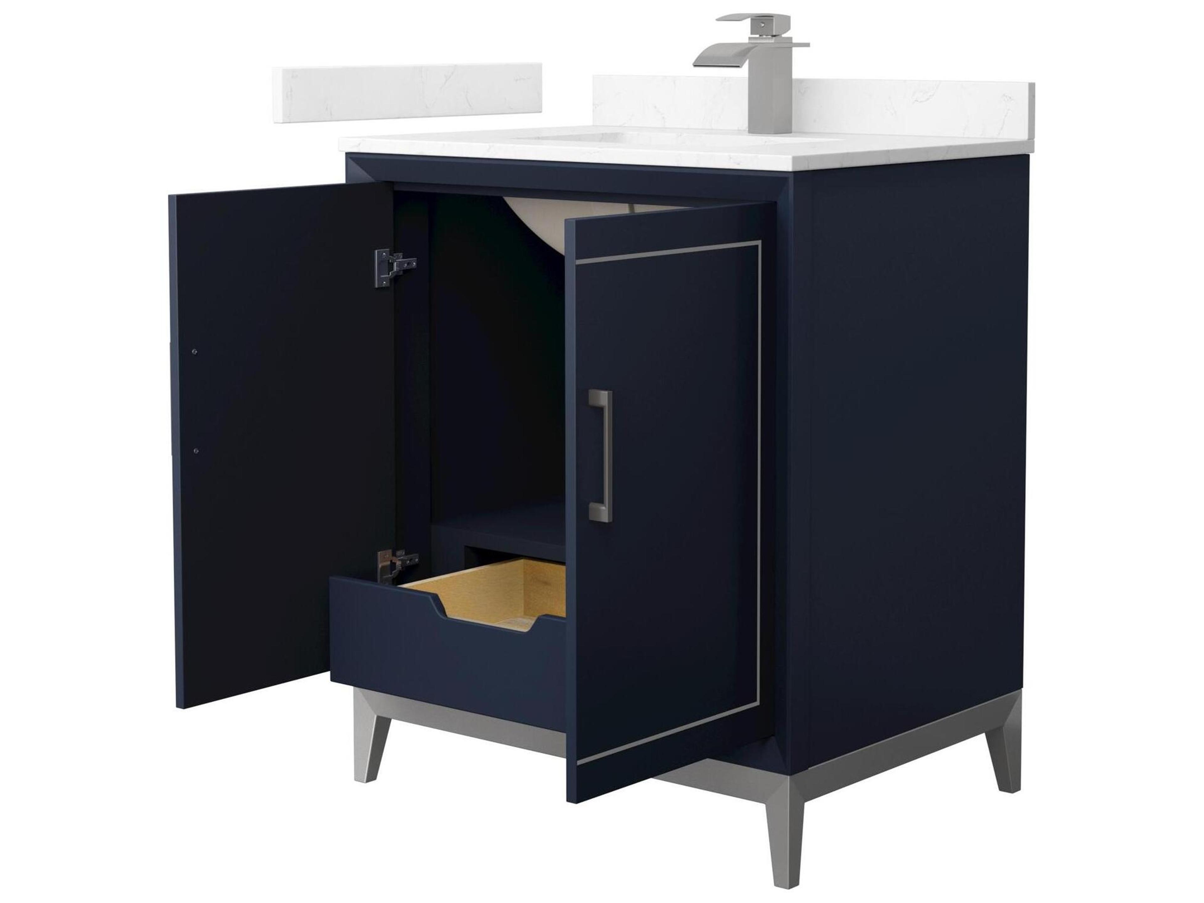 Wyndham Collection Marlena 30" Dark Blue Vanity