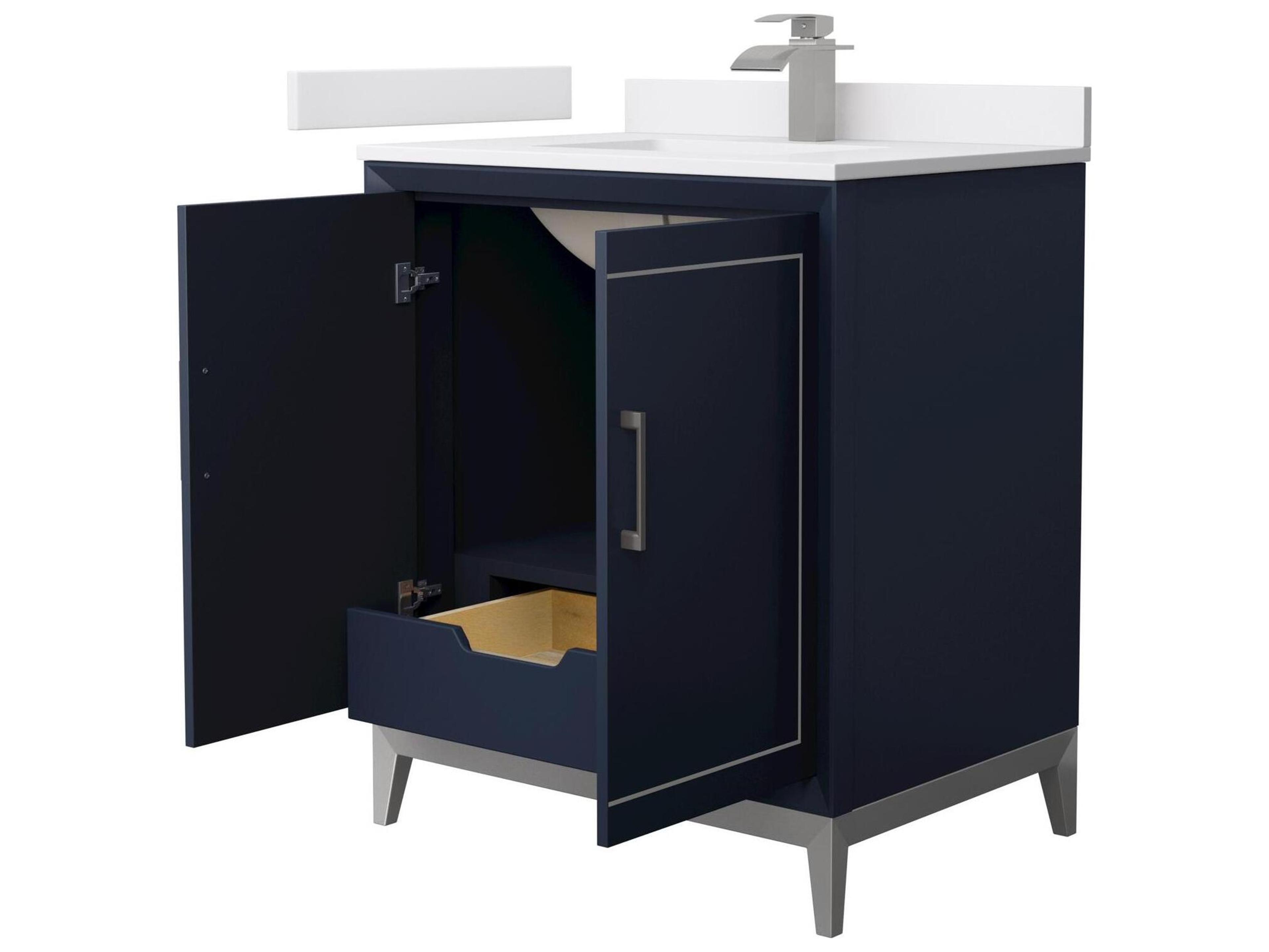 Wyndham Collection Marlena 30" Dark Blue Vanity