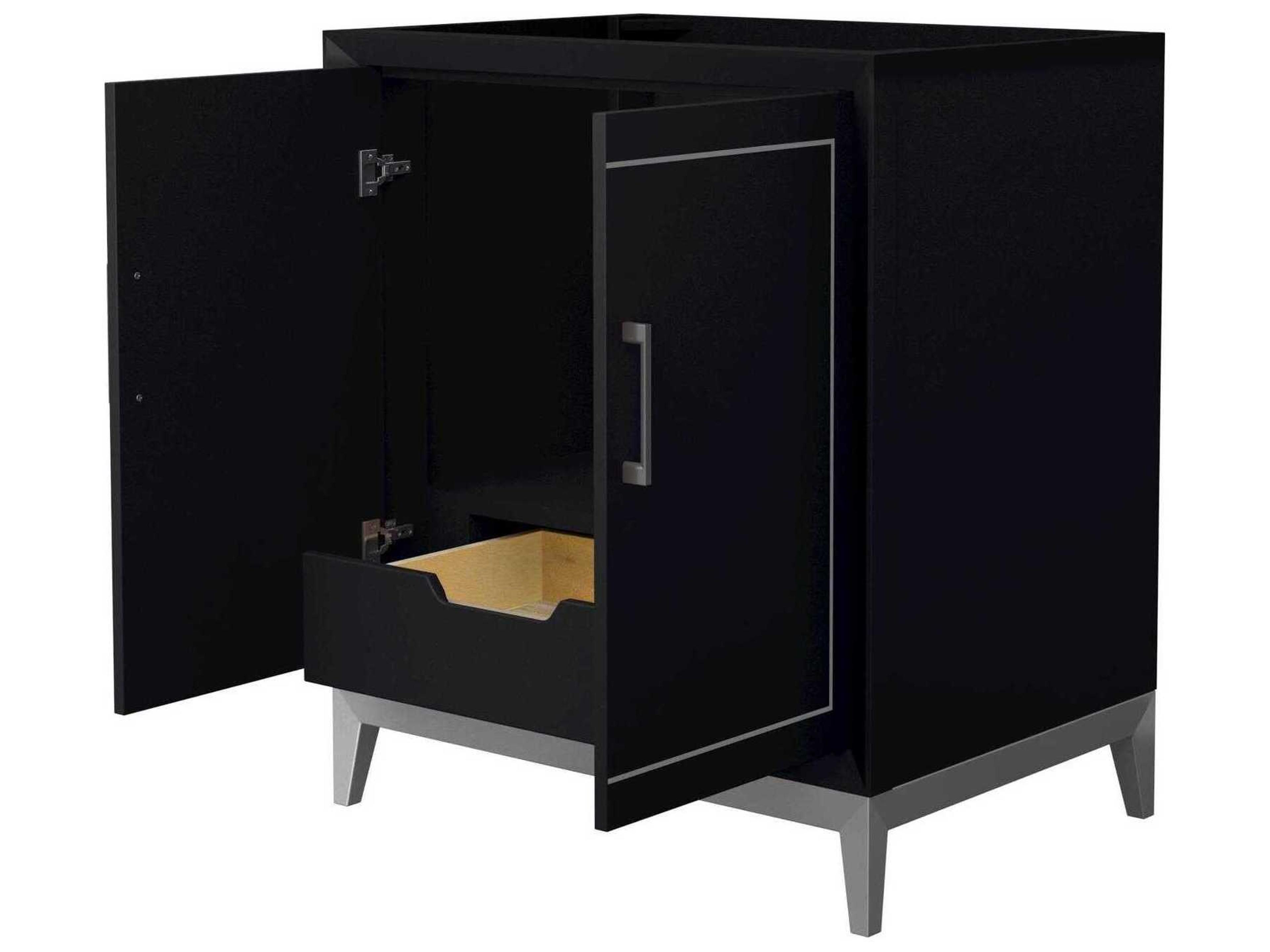 Wyndham Collection Marlena 30" Black Vanity