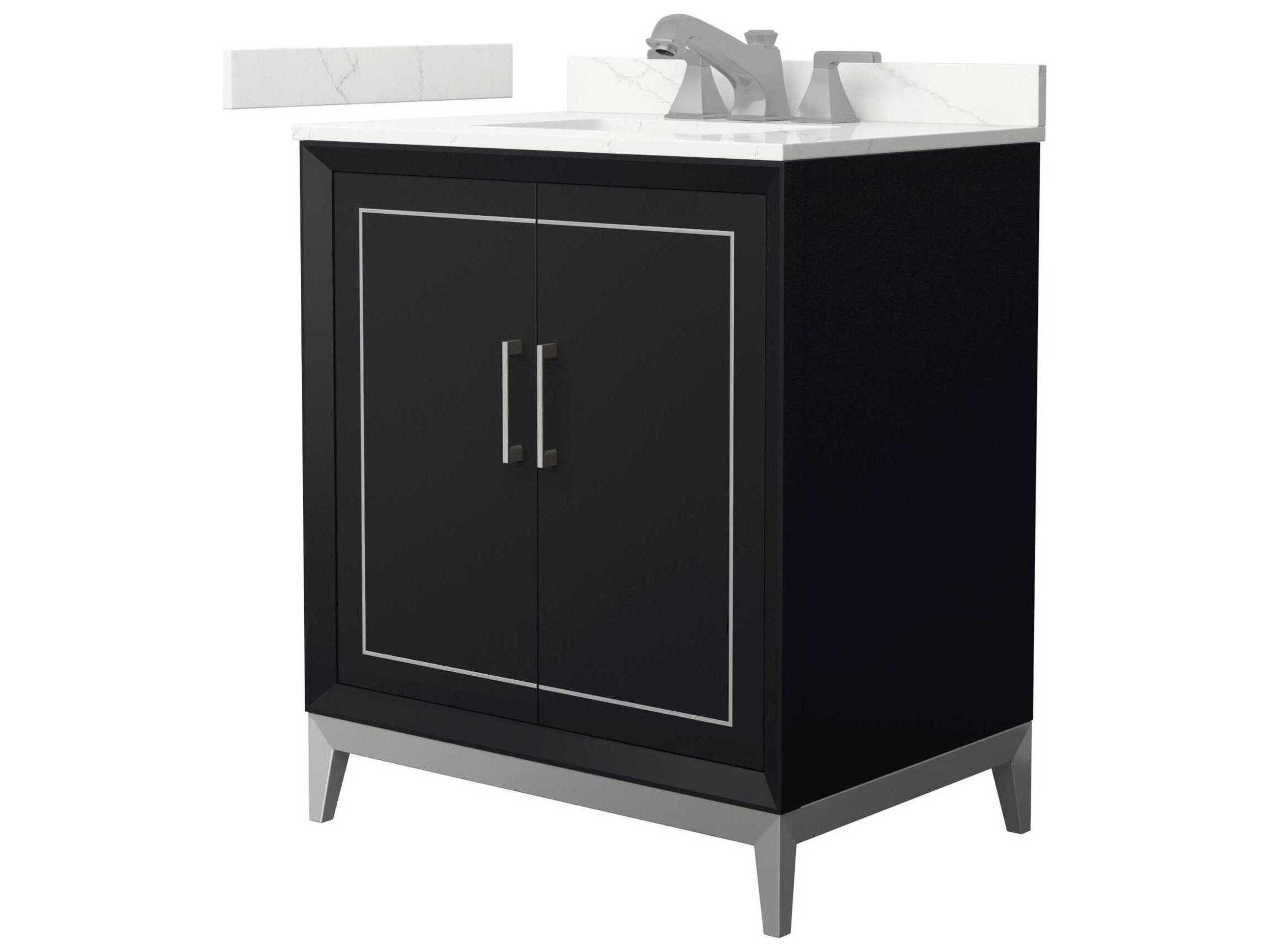 Wyndham Collection Marlena 30" Black Vanity