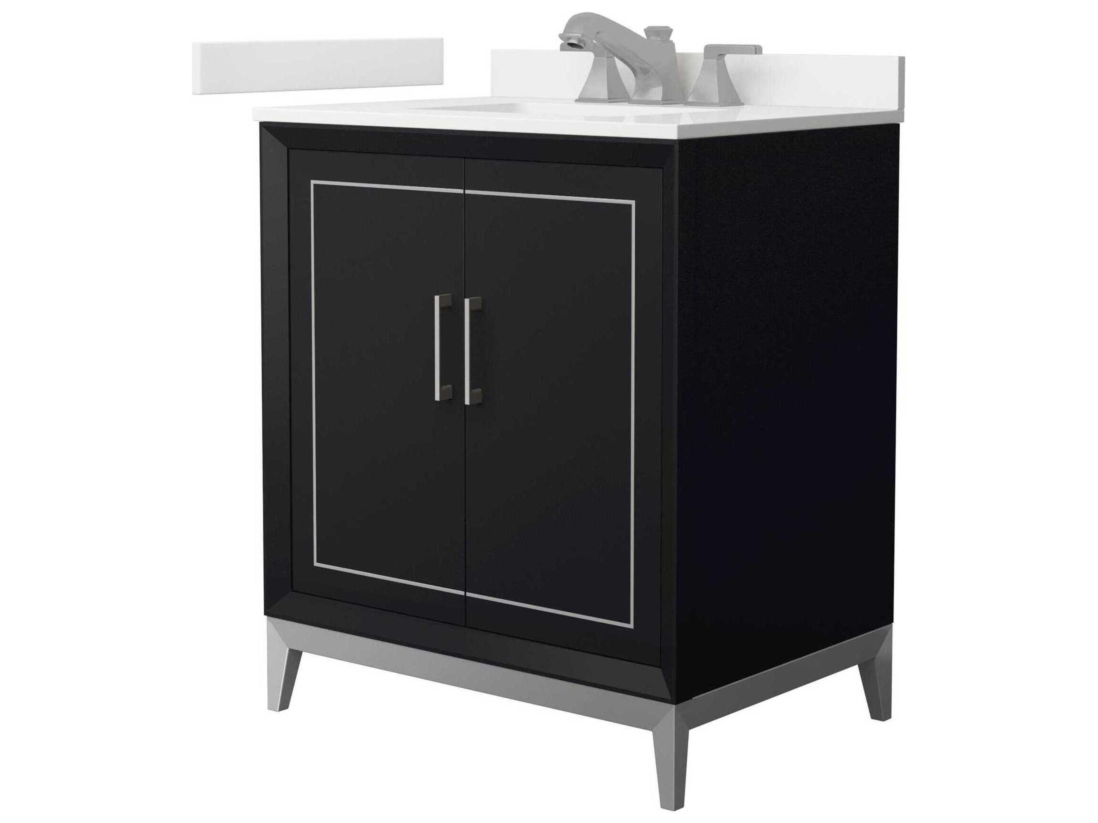 Wyndham Collection Marlena 30" Black Vanity