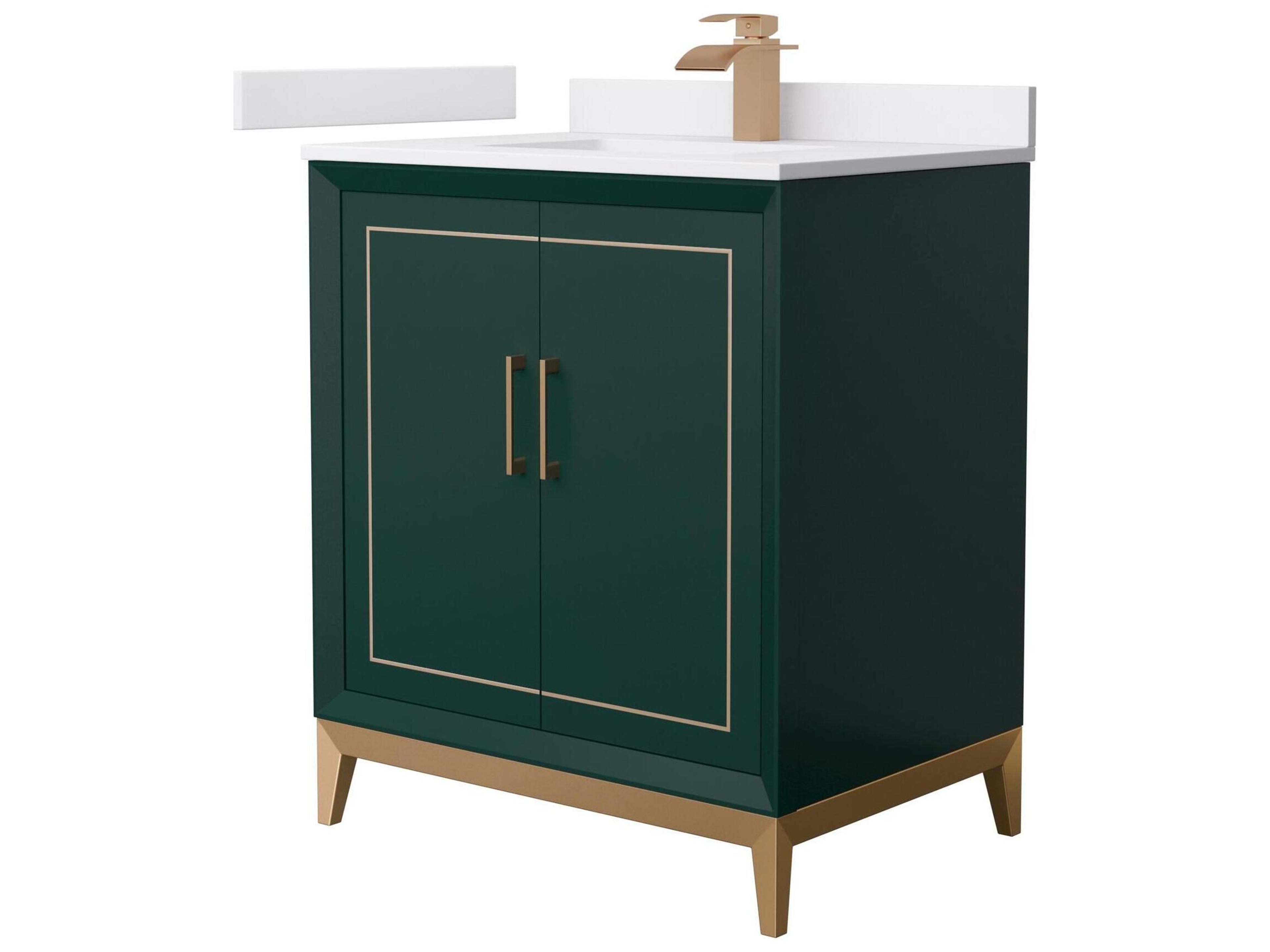 Wyndham Collection Marlena 30" Green Vanity