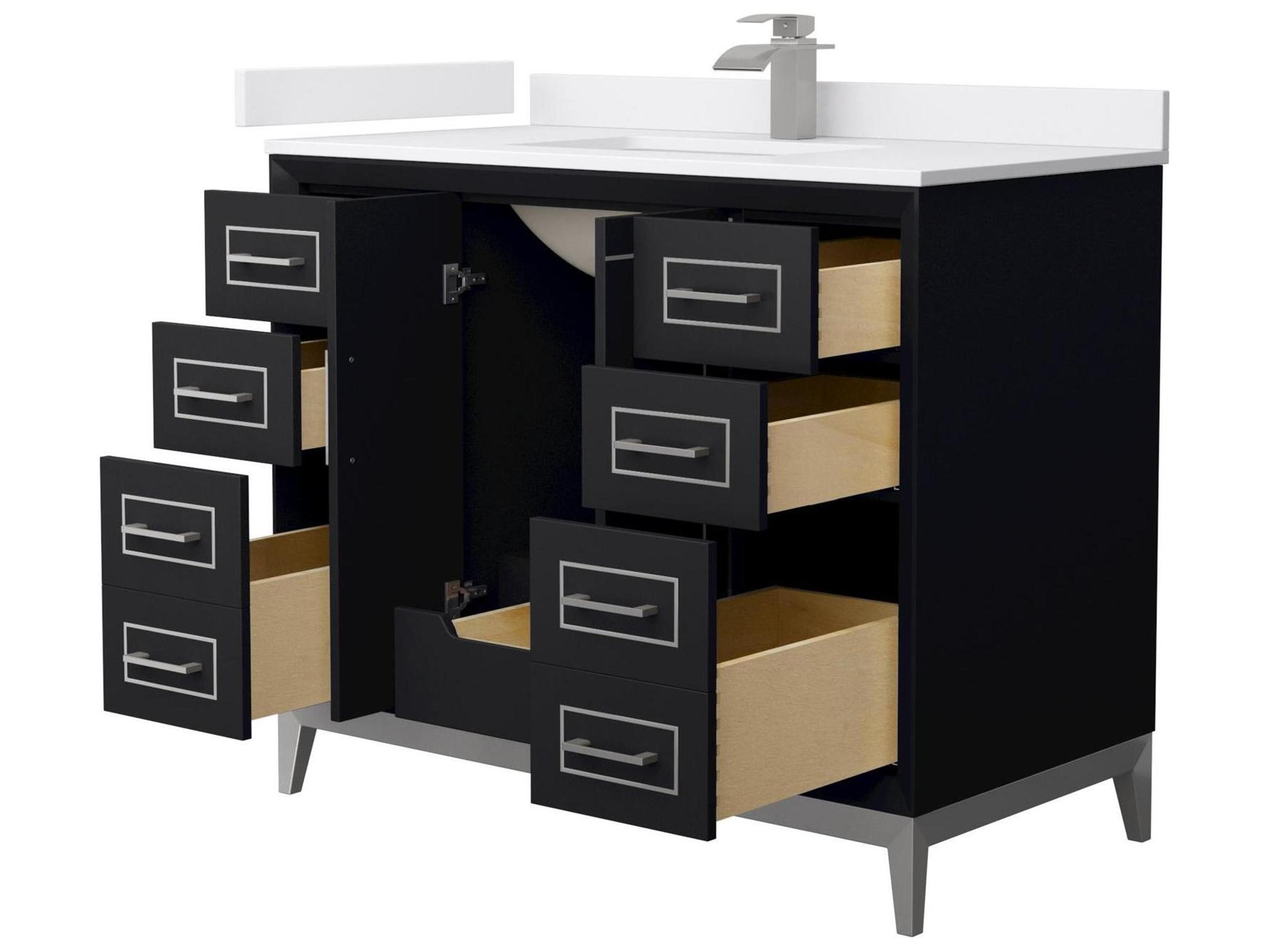 Wyndham Collection Marlena 42" Black Vanity