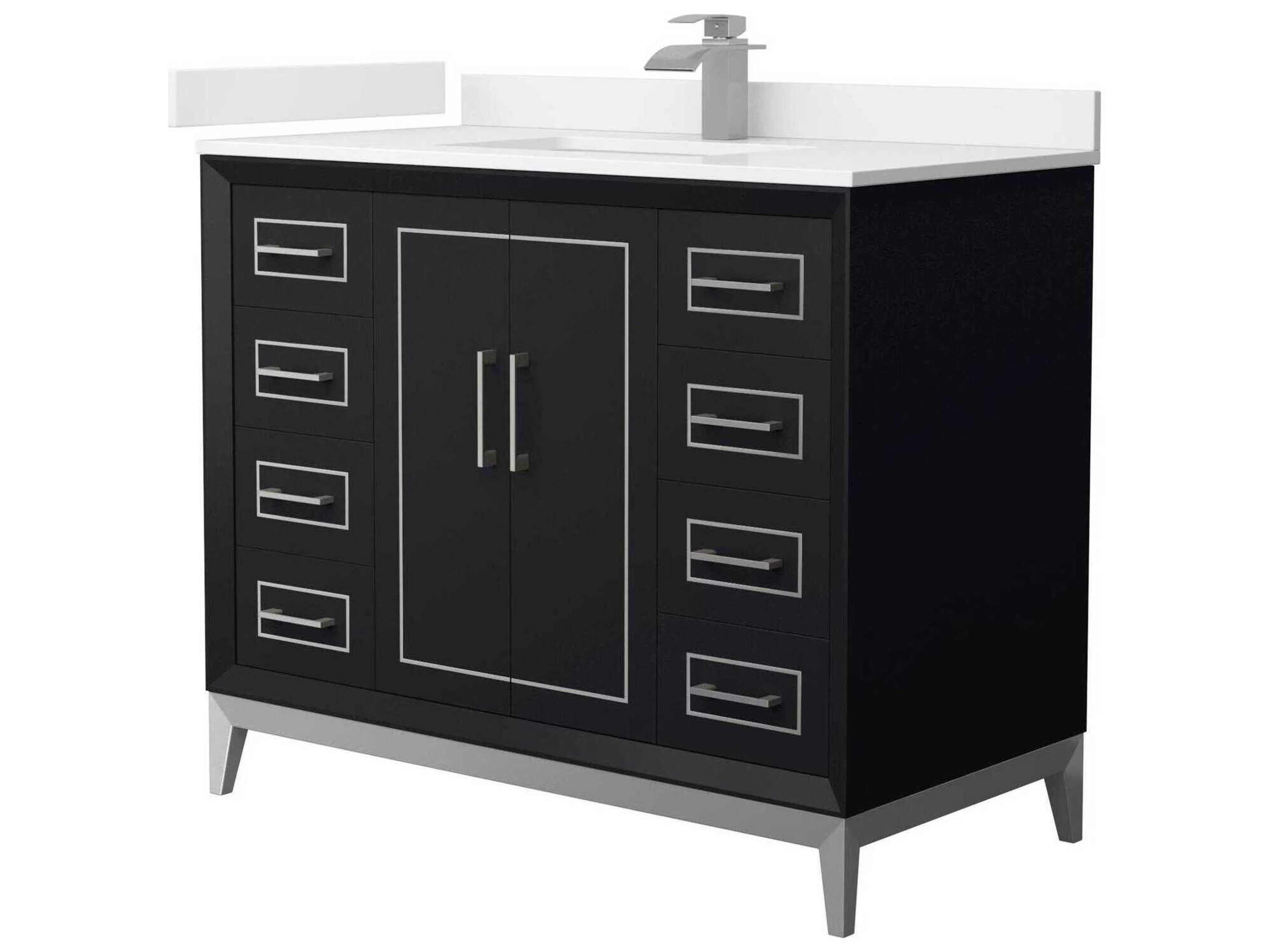 Wyndham Collection Marlena 42" Black Vanity
