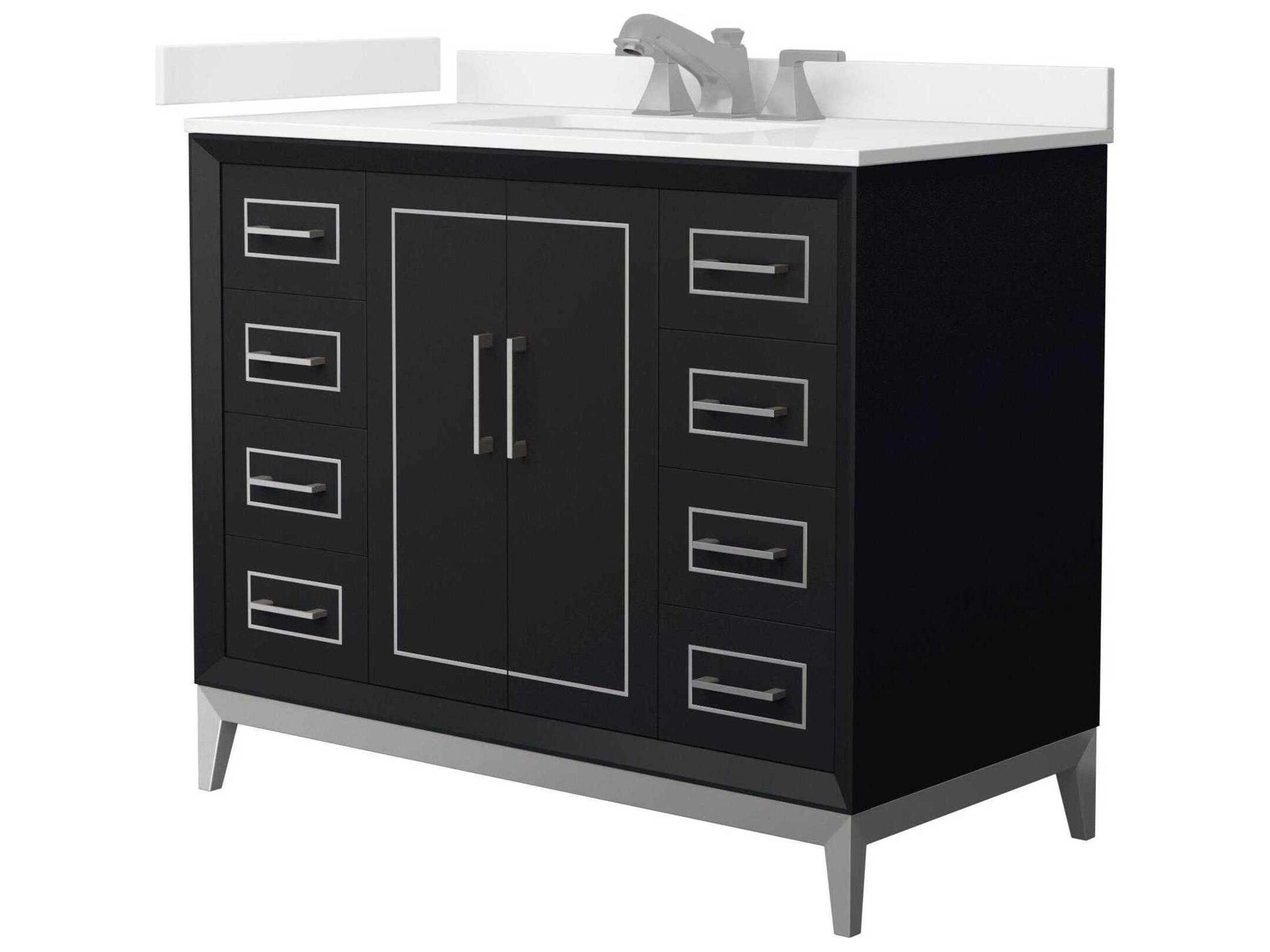 Wyndham Collection Marlena 42" Black Vanity