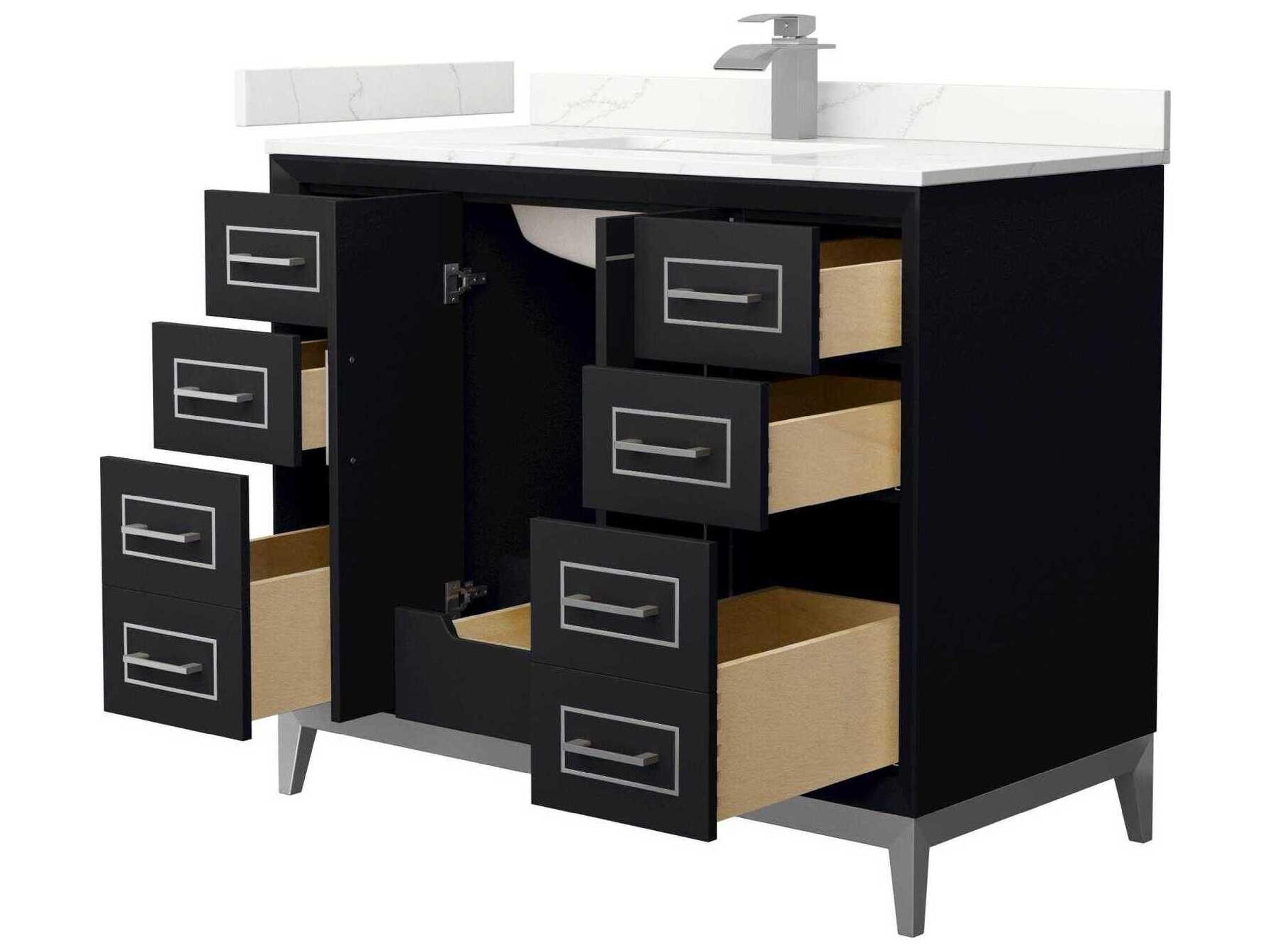 Wyndham Collection Marlena 42" Black Vanity