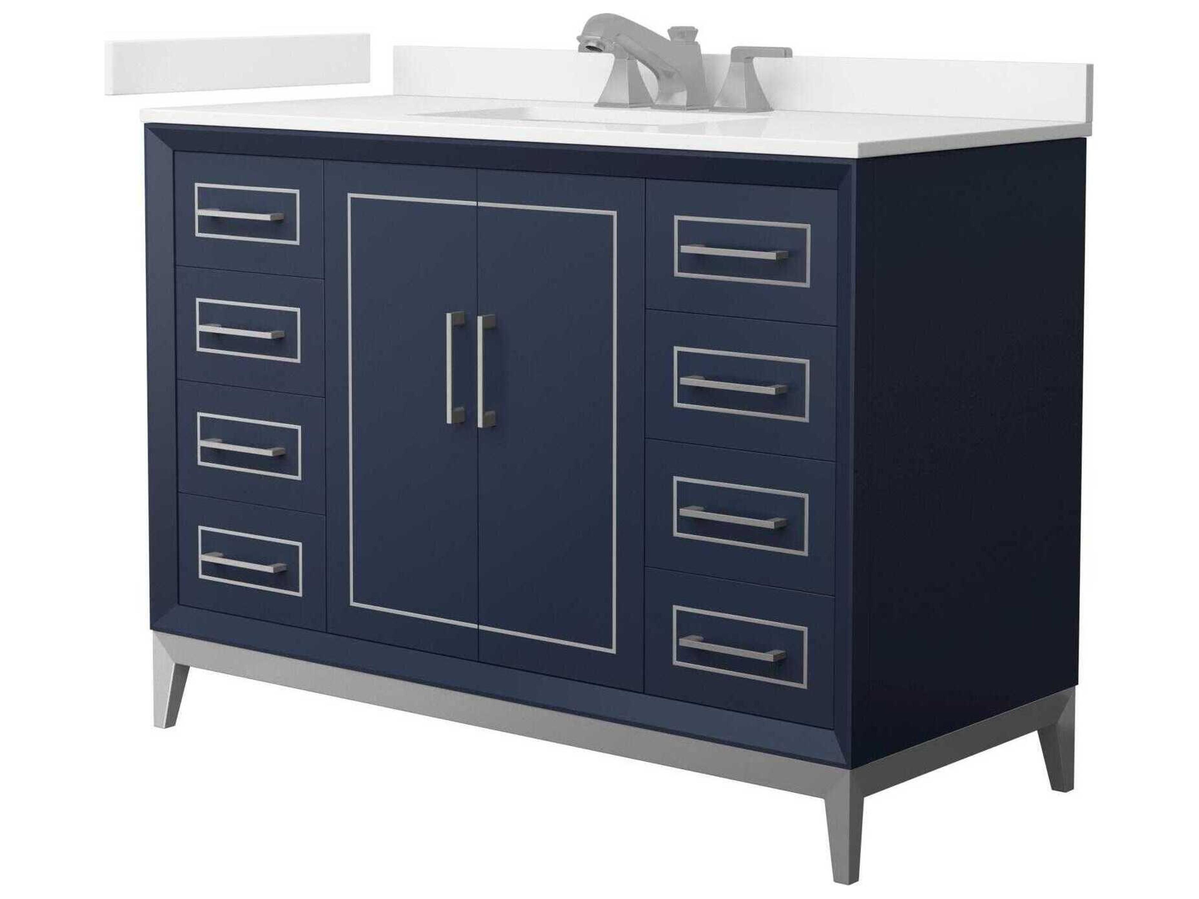 Wyndham Collection Marlena 48" Dark Blue Vanity