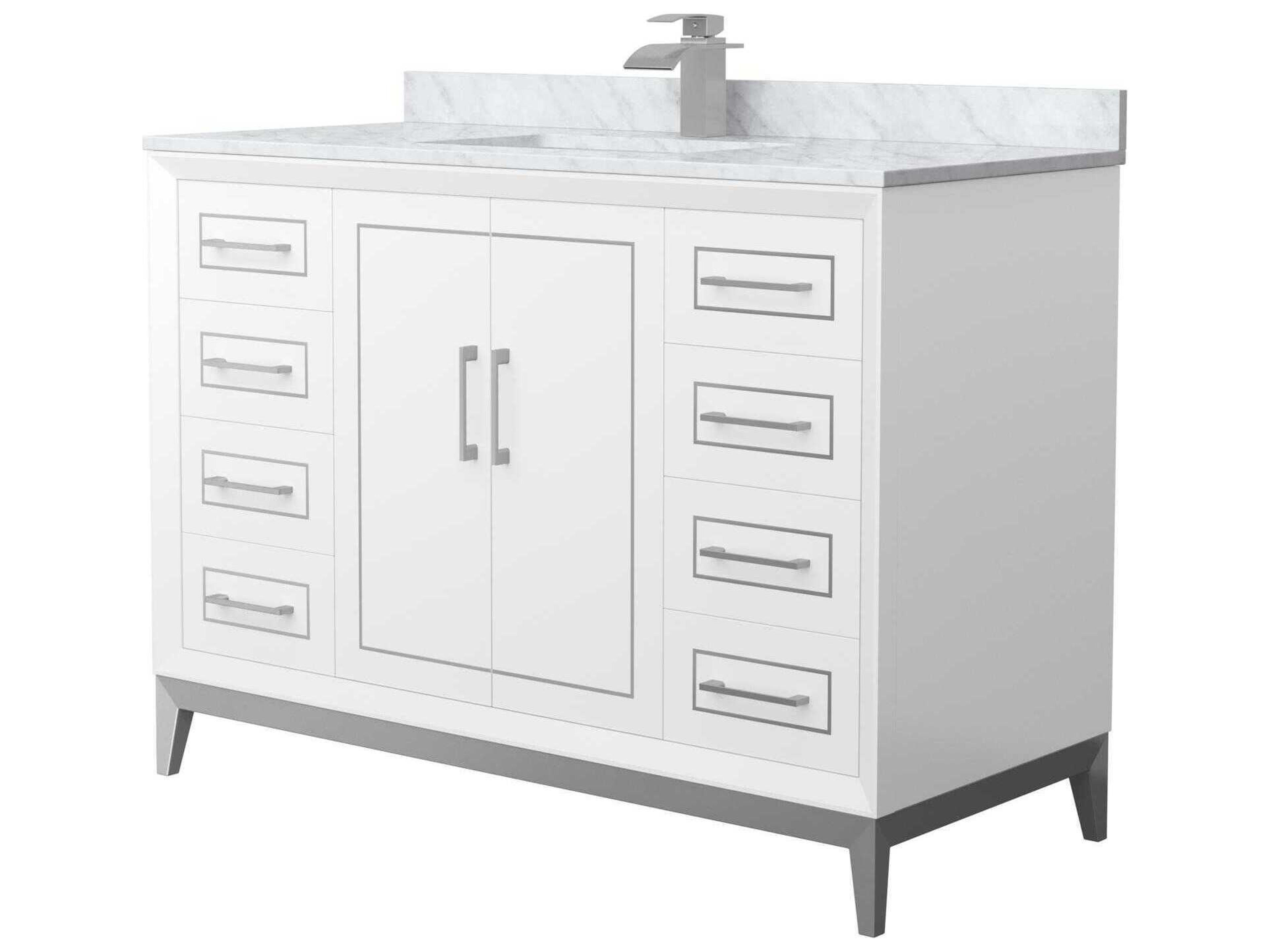 Wyndham Collection Marlena 48" White Vanity