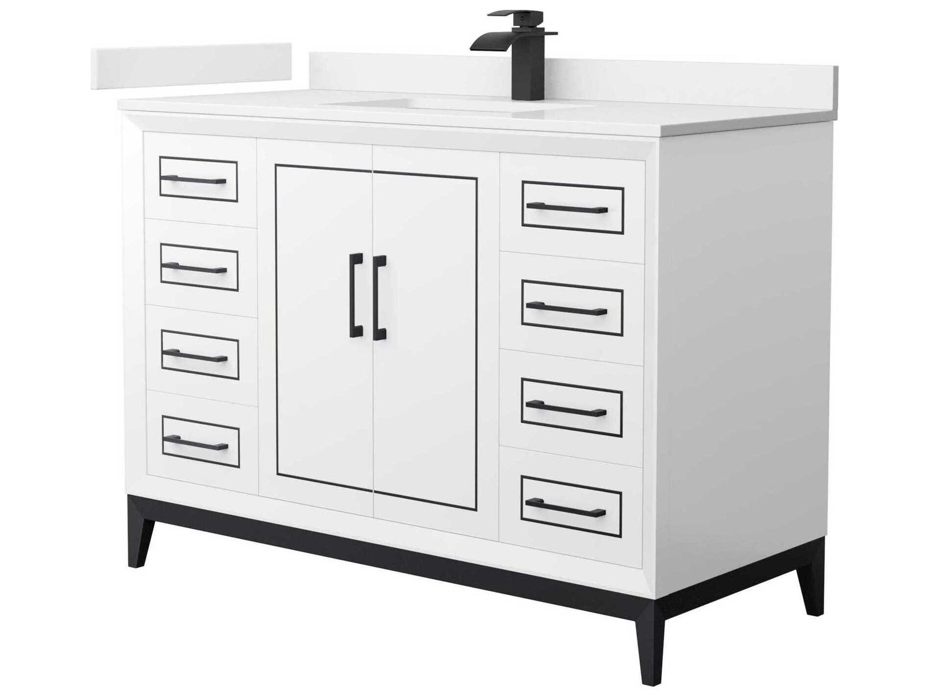 Wyndham Collection Marlena 48" White Vanity