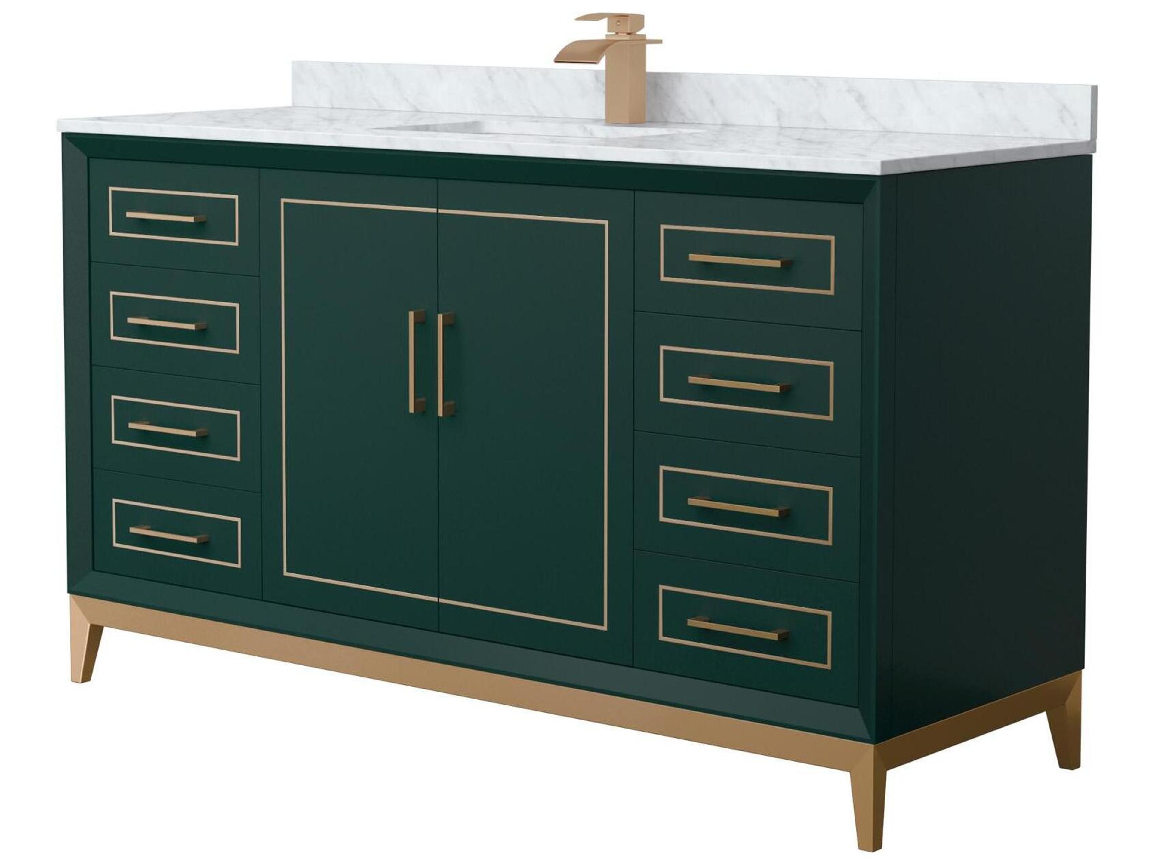 Wyndham Collection Marlena 60" Green Vanity