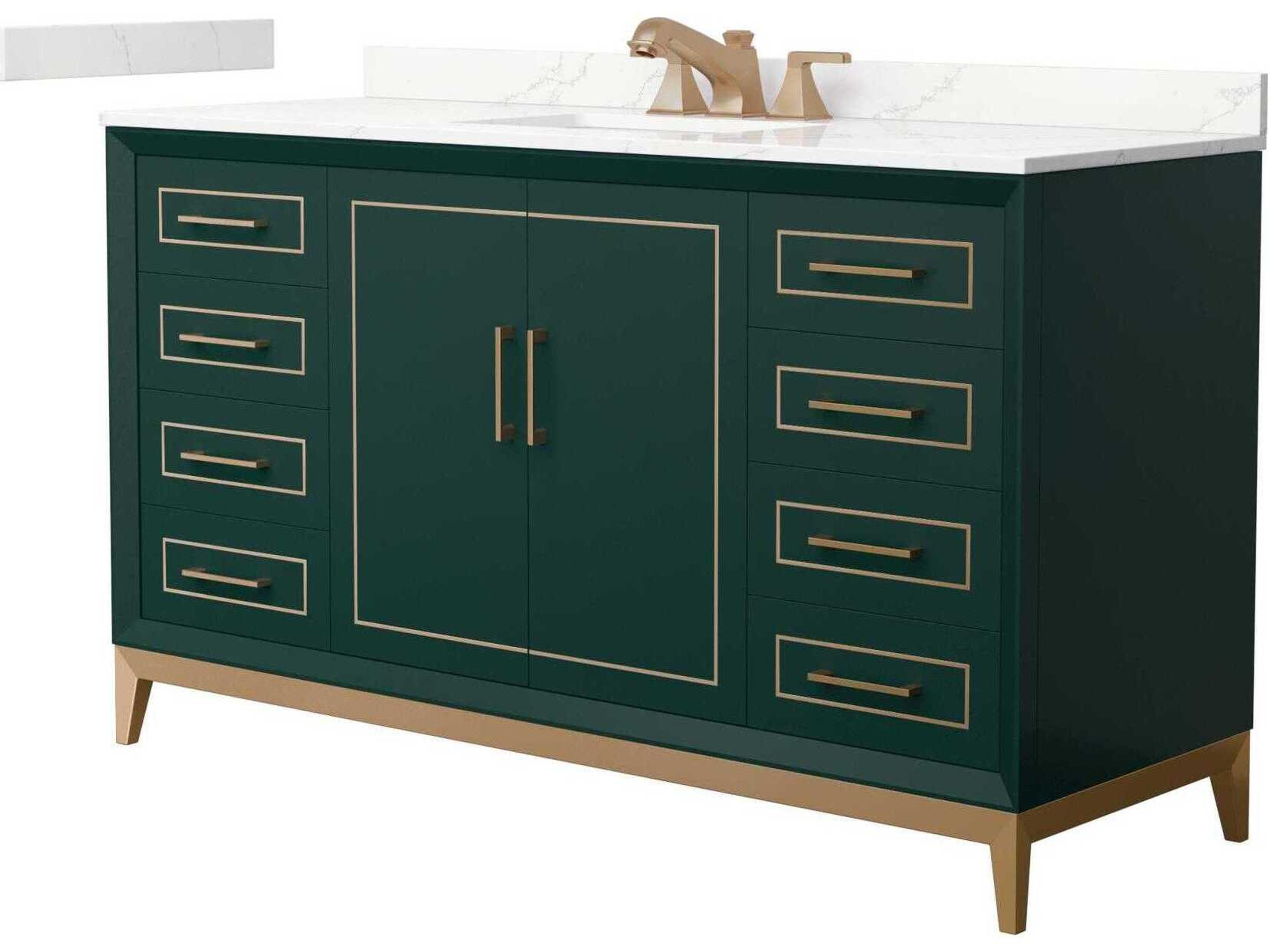Wyndham Collection Marlena 60" Green Vanity