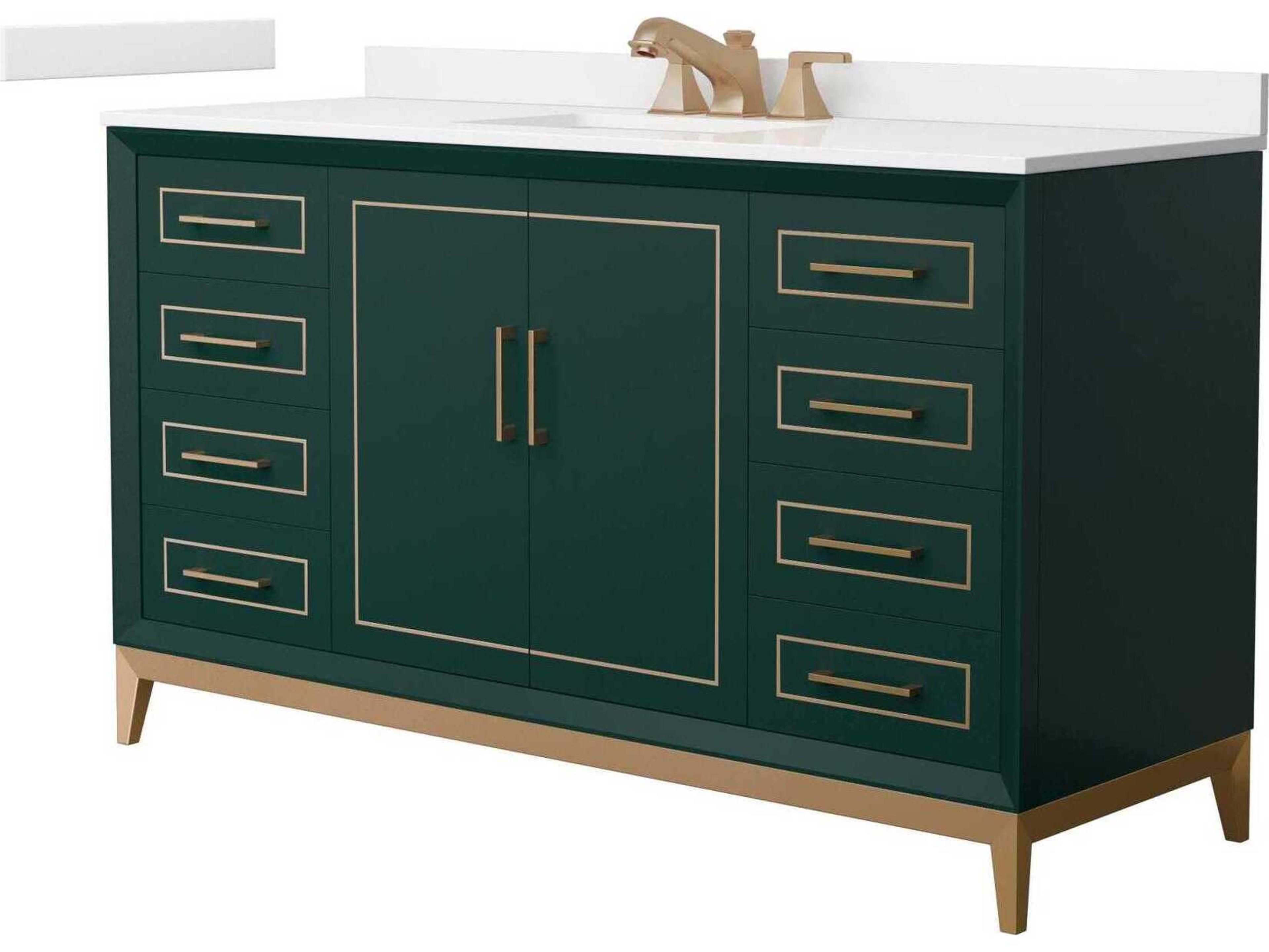 Wyndham Collection Marlena 60" Green Vanity