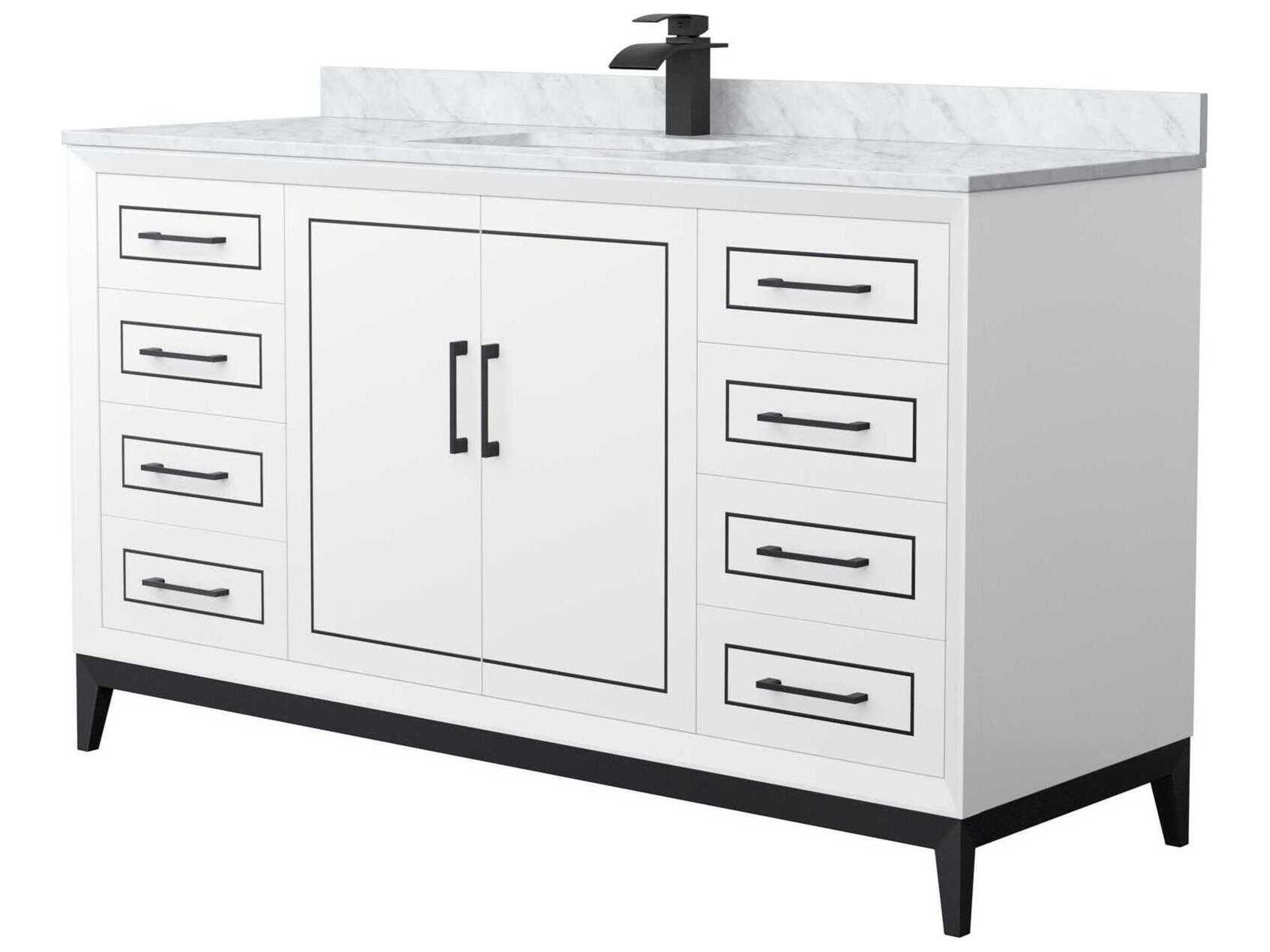 Wyndham Collection Marlena 60" White Vanity