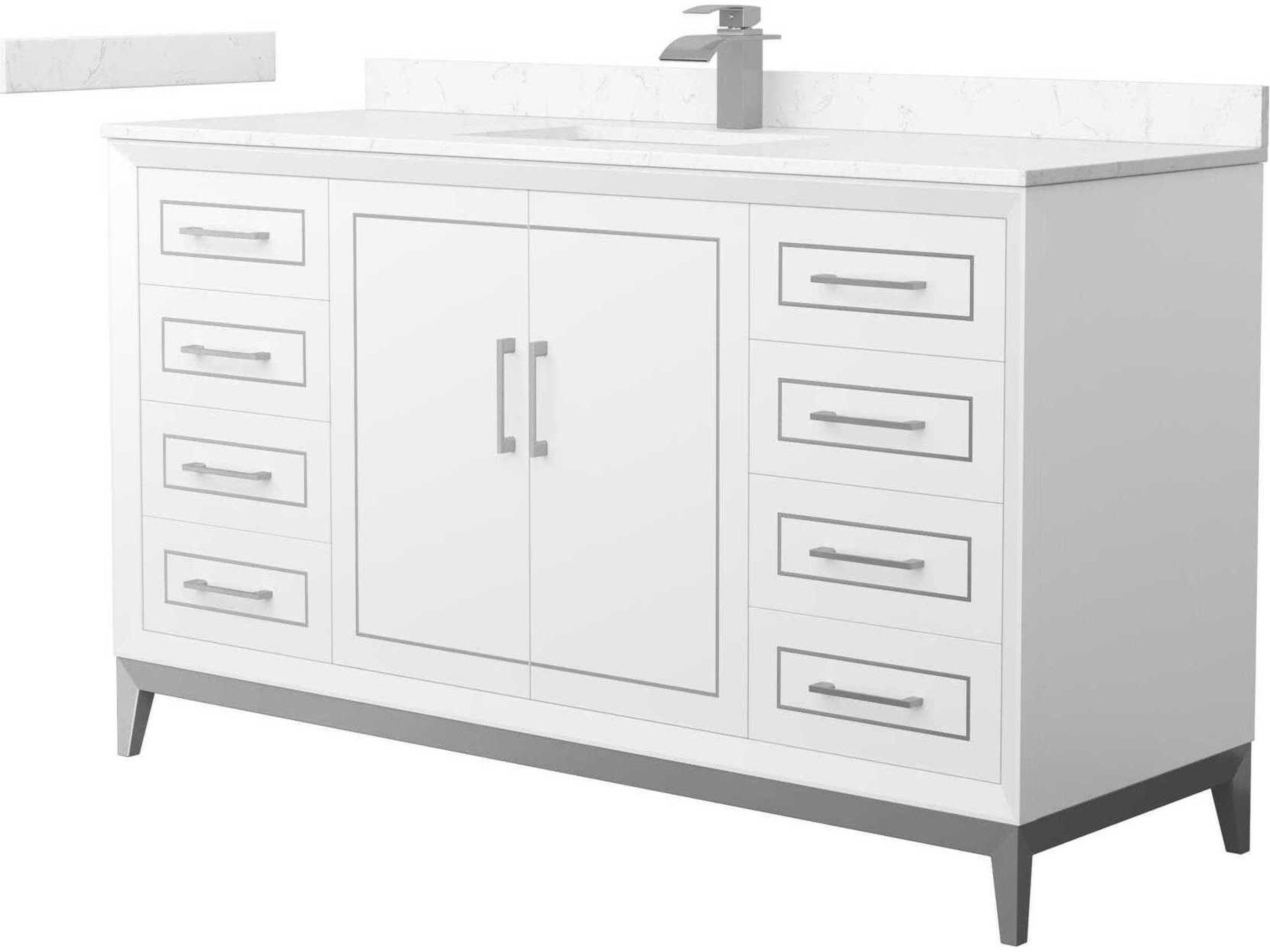 Wyndham Collection Marlena 60" White Vanity