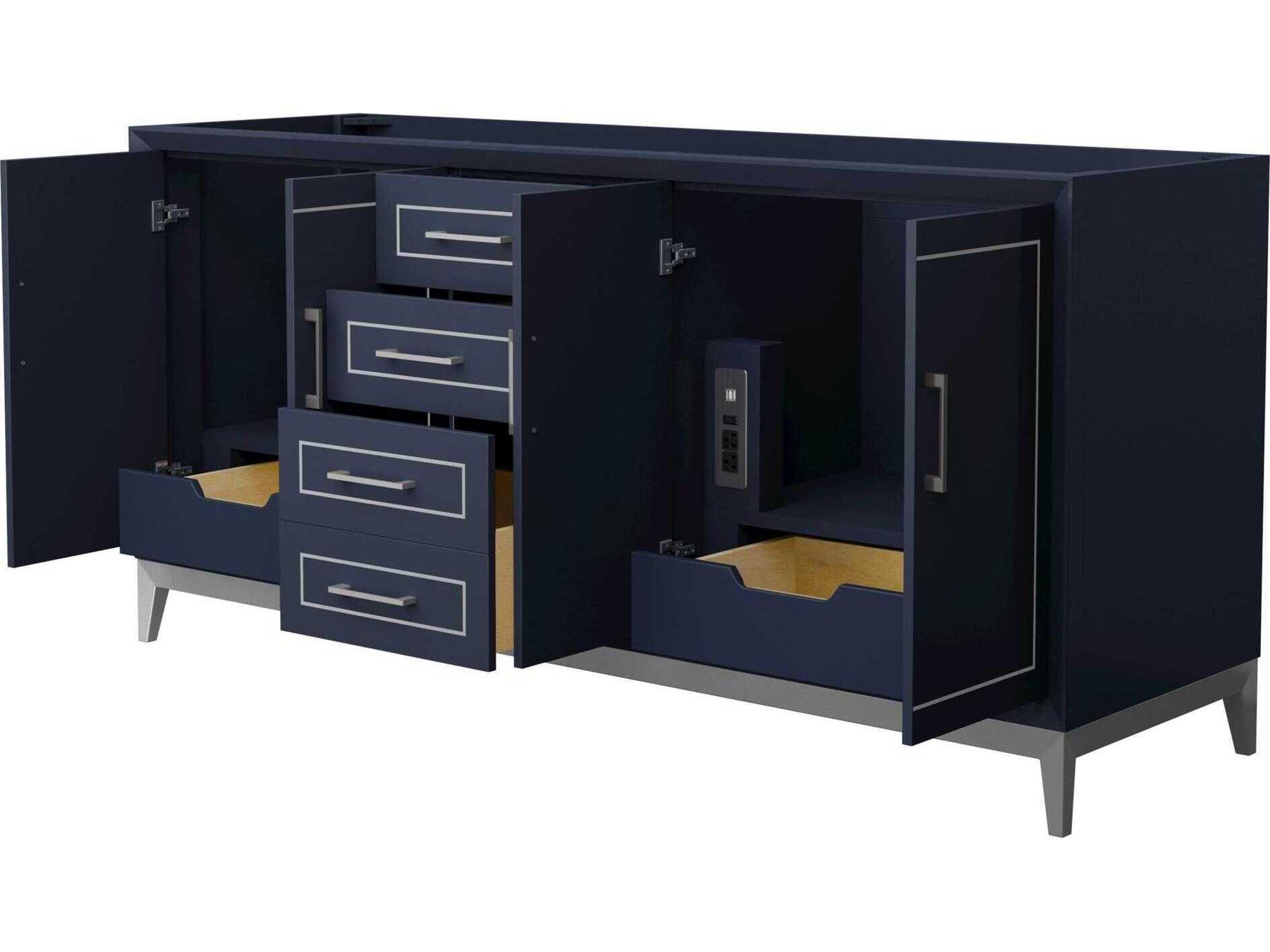 Wyndham Collection Marlena 72" Dark Blue Vanity