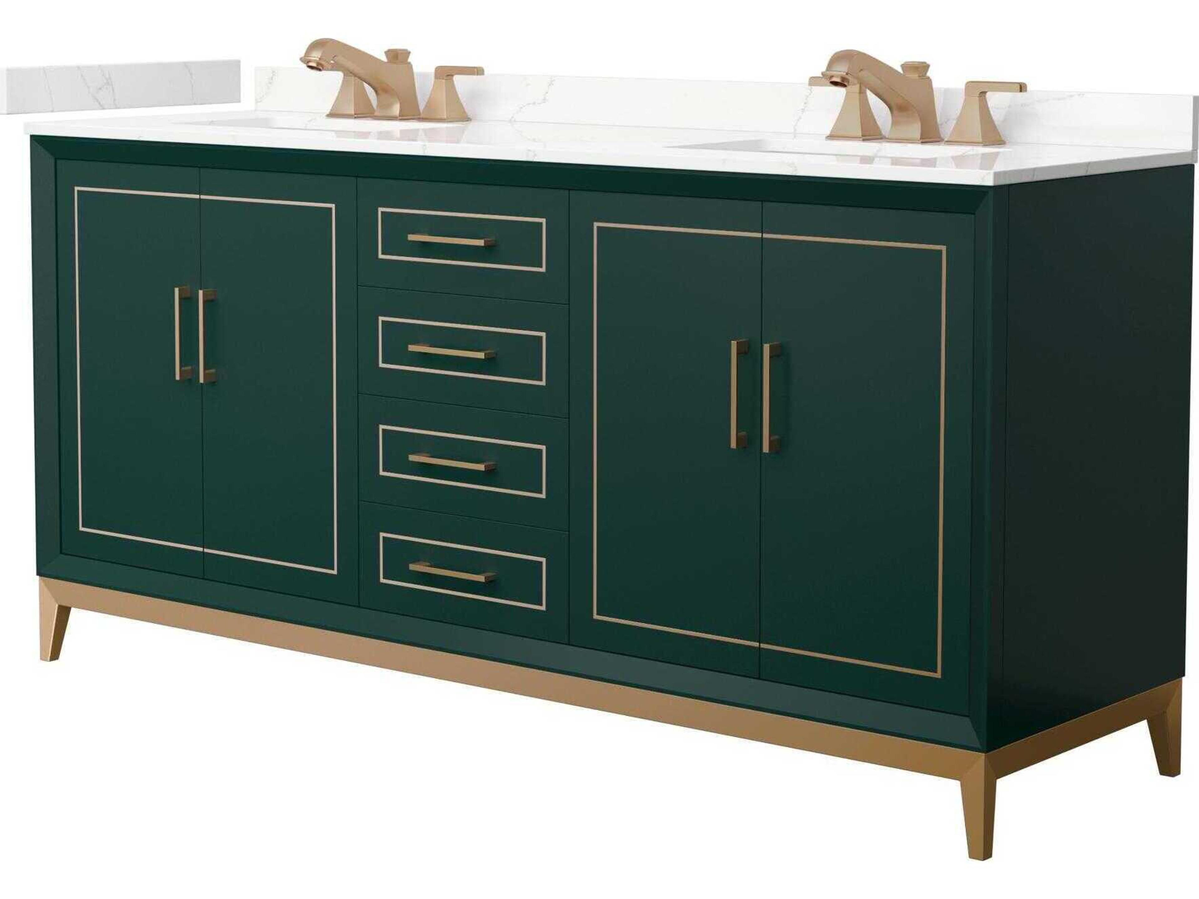Wyndham Collection Marlena 72" Green Vanity