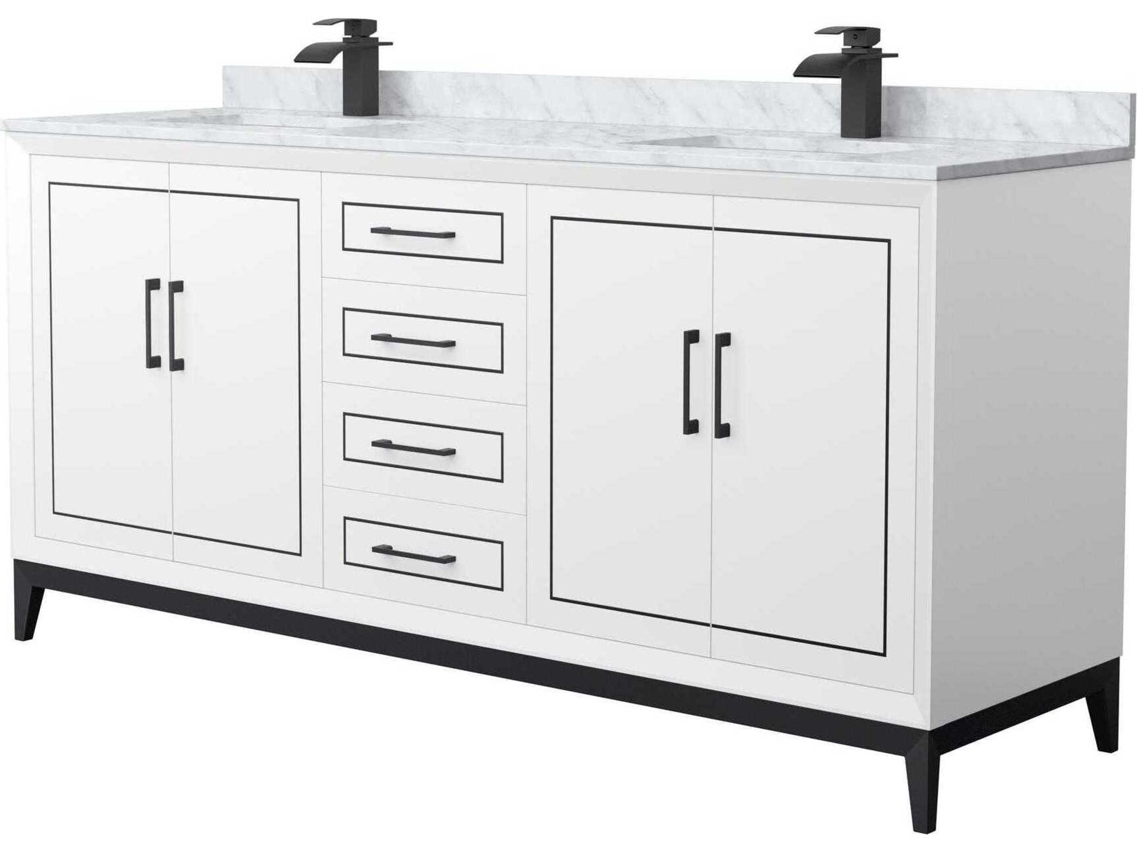 Wyndham Collection Marlena 72" White Vanity