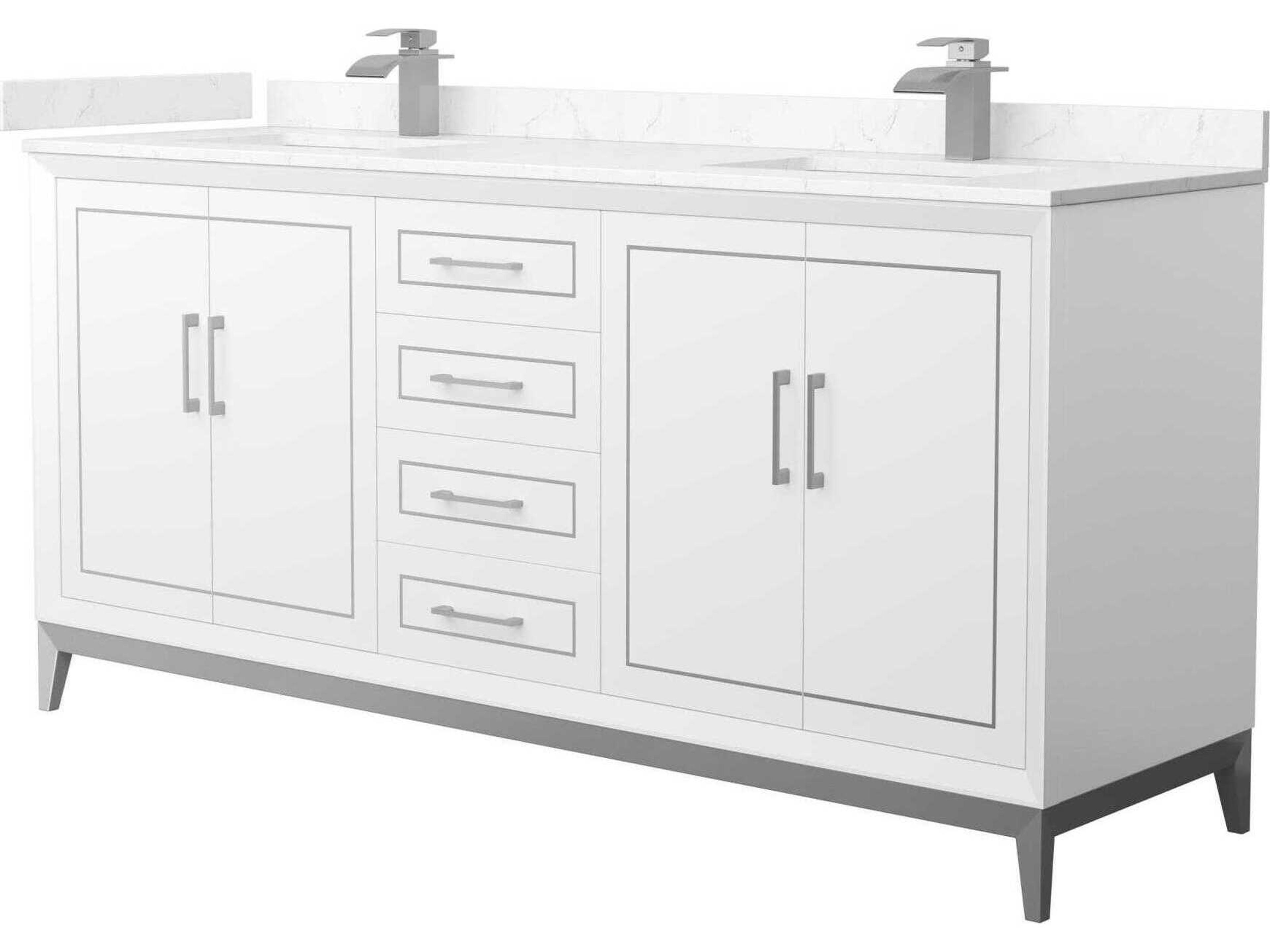 Wyndham Collection Marlena 72" White Vanity