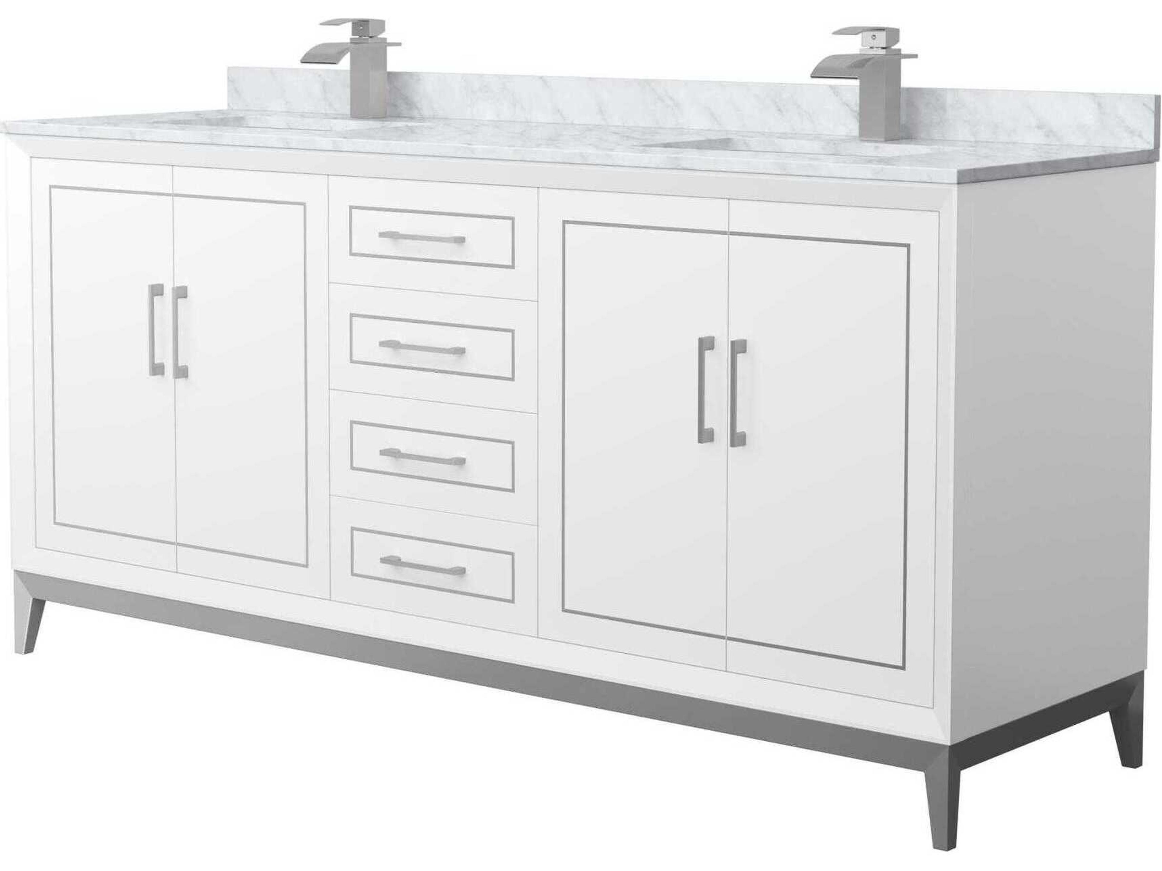 Wyndham Collection Marlena 72" White Vanity