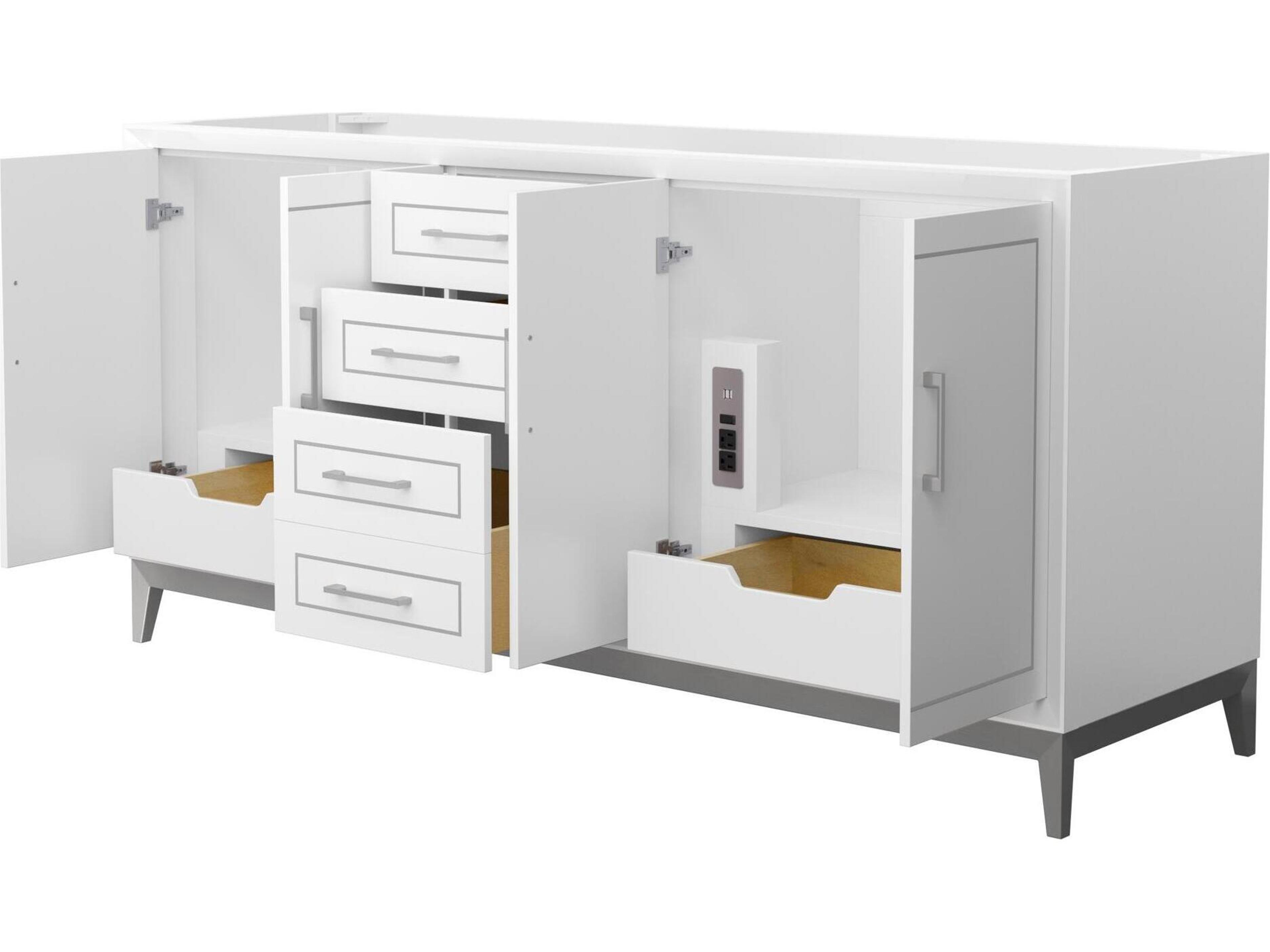 Wyndham Collection Marlena 72" White Vanity