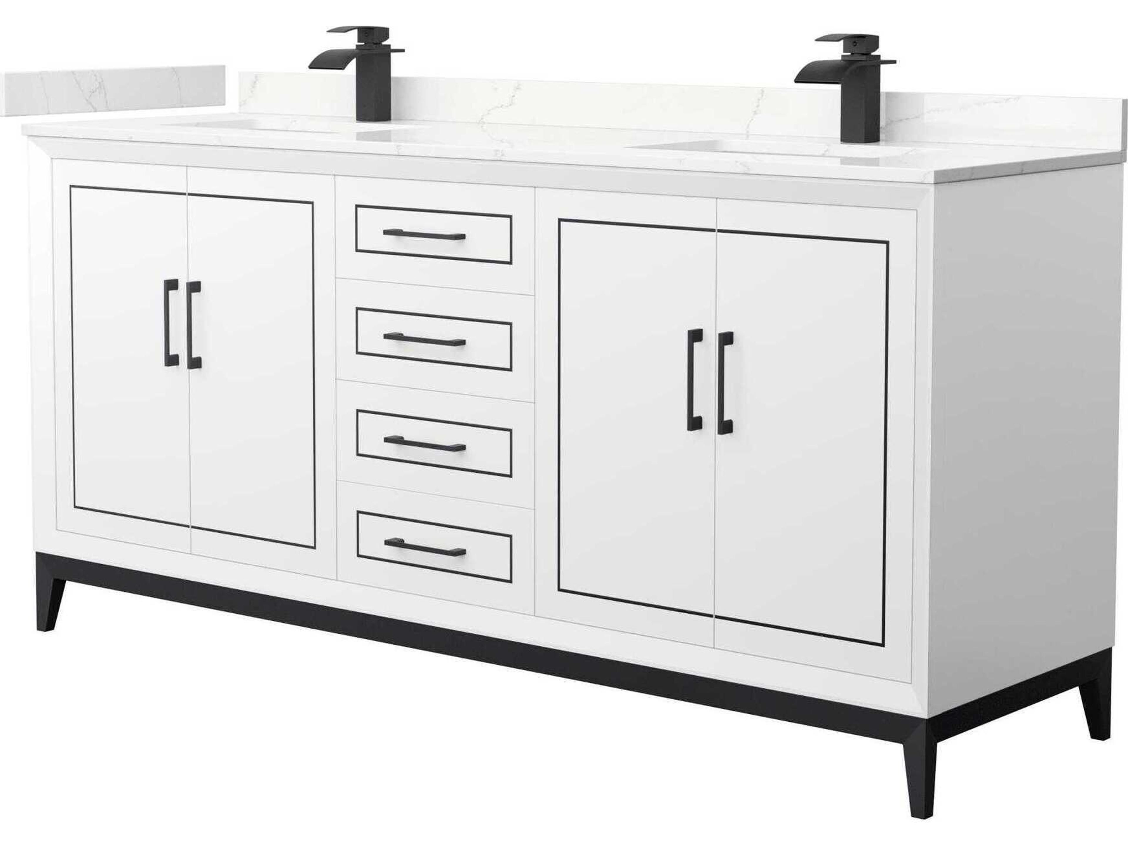 Wyndham Collection Marlena 72" White Vanity