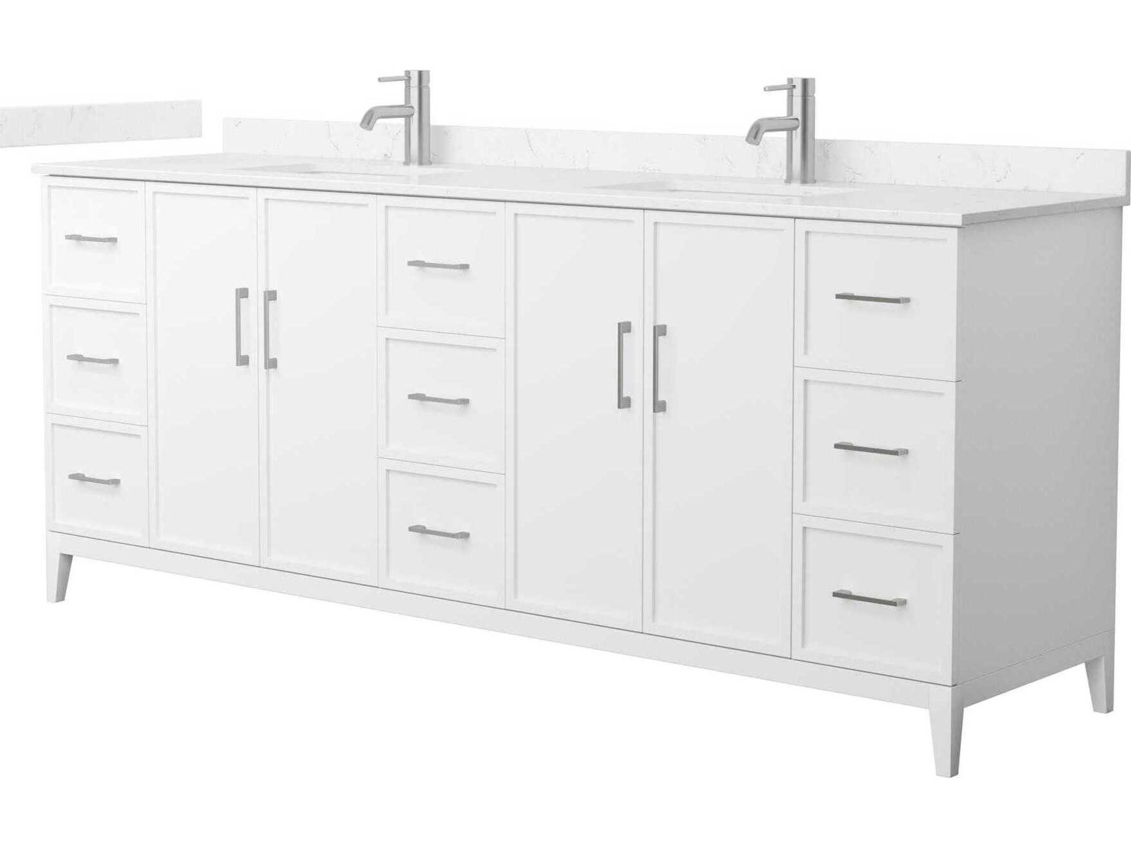 Wyndham Collection Elan 84" White Vanity