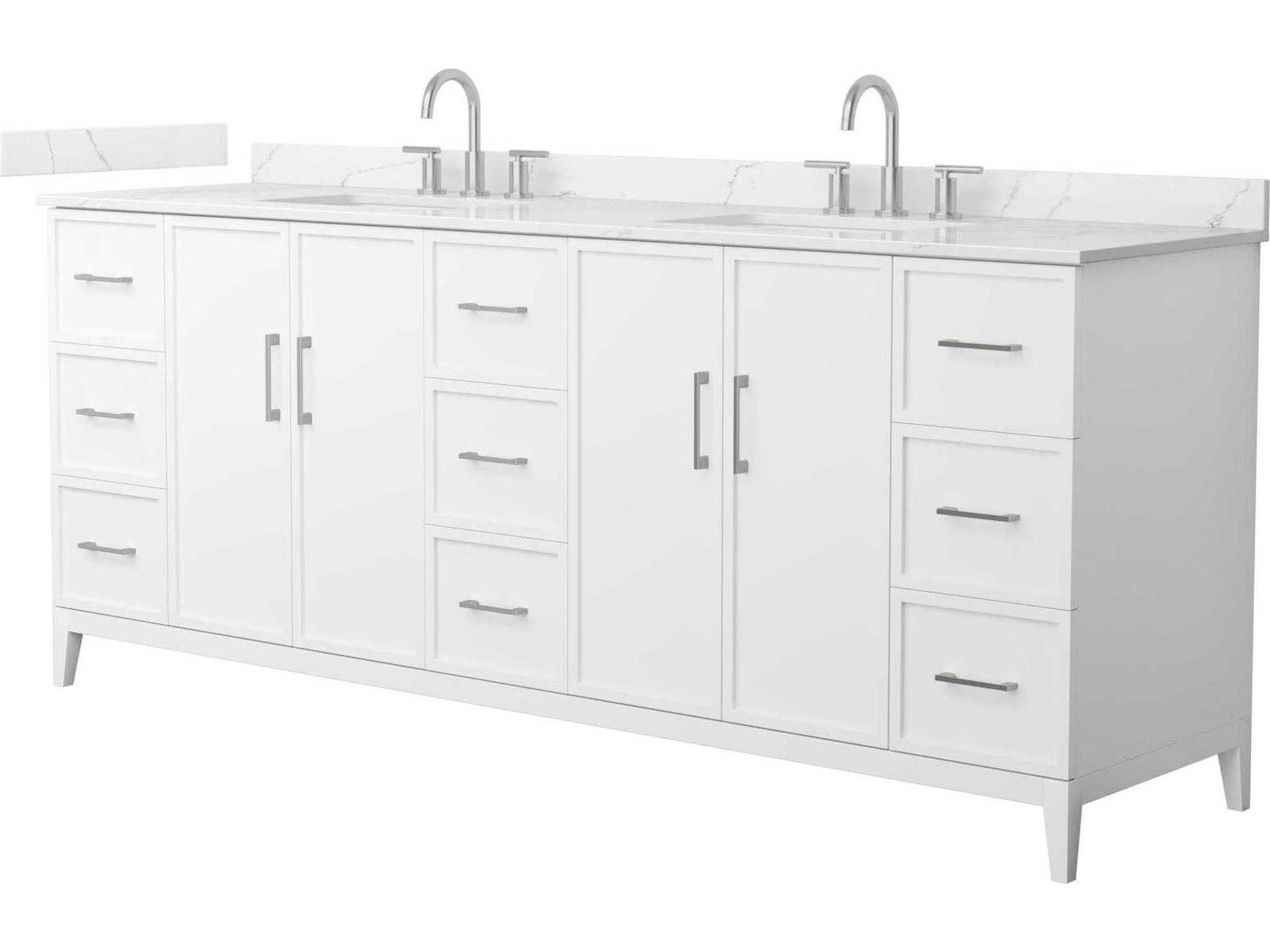 Wyndham Collection Elan 84" White Vanity