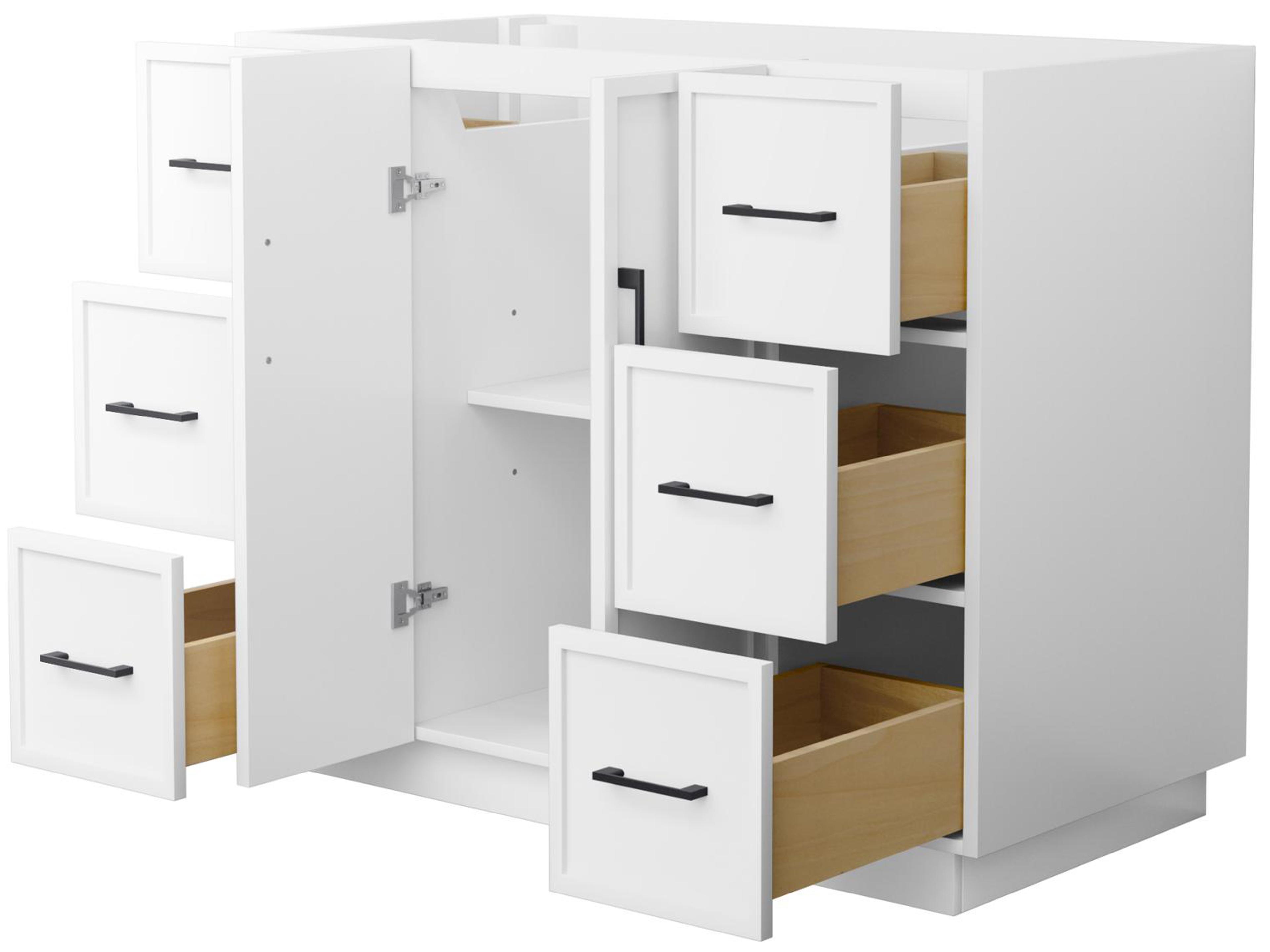 Wyndham Collection Elan-TK 41" White Vanity with Toe Kick