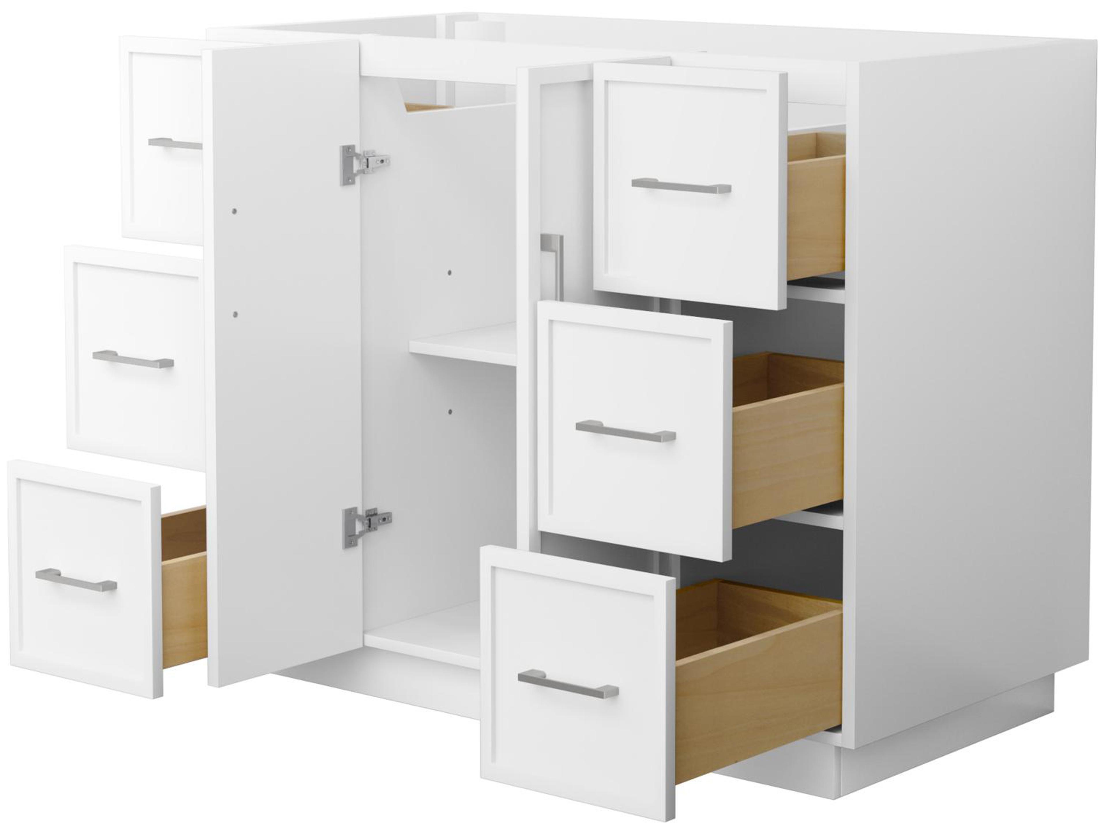 Wyndham Collection Elan-TK 41" White Vanity with Toe Kick