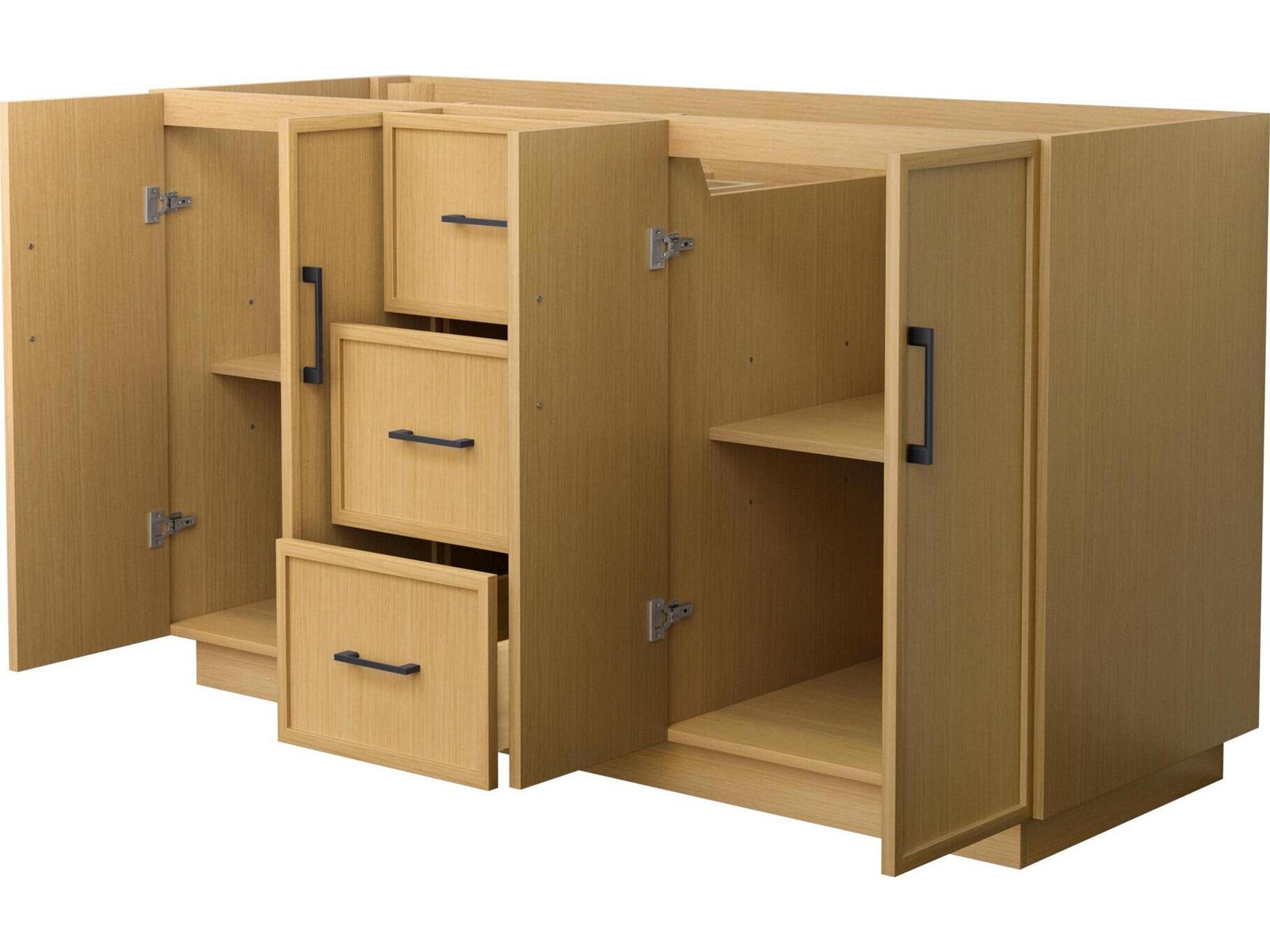 Wyndham Collection Elan-TK 59" Light Oak Vanity with Toe Kick