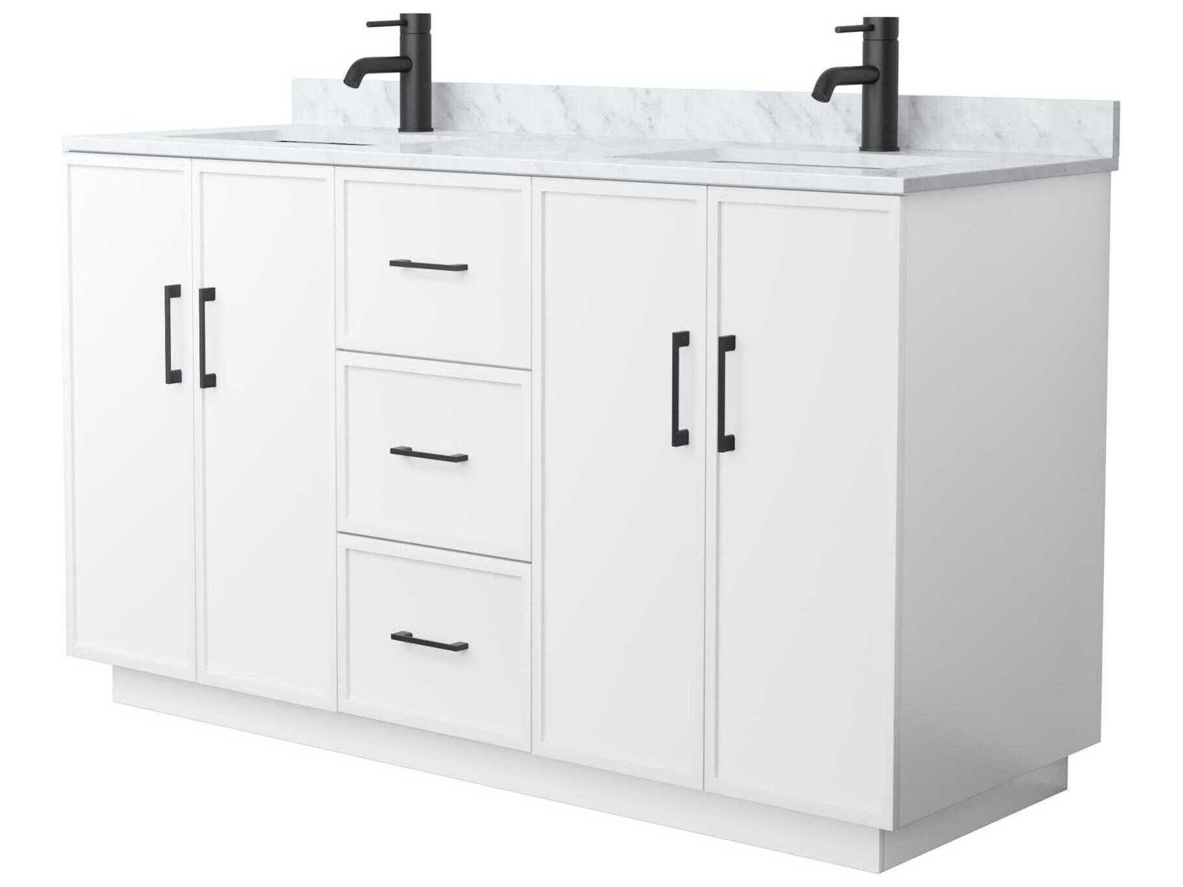 Wyndham Collection Elan-TK 60" White Vanity with Toe Kick