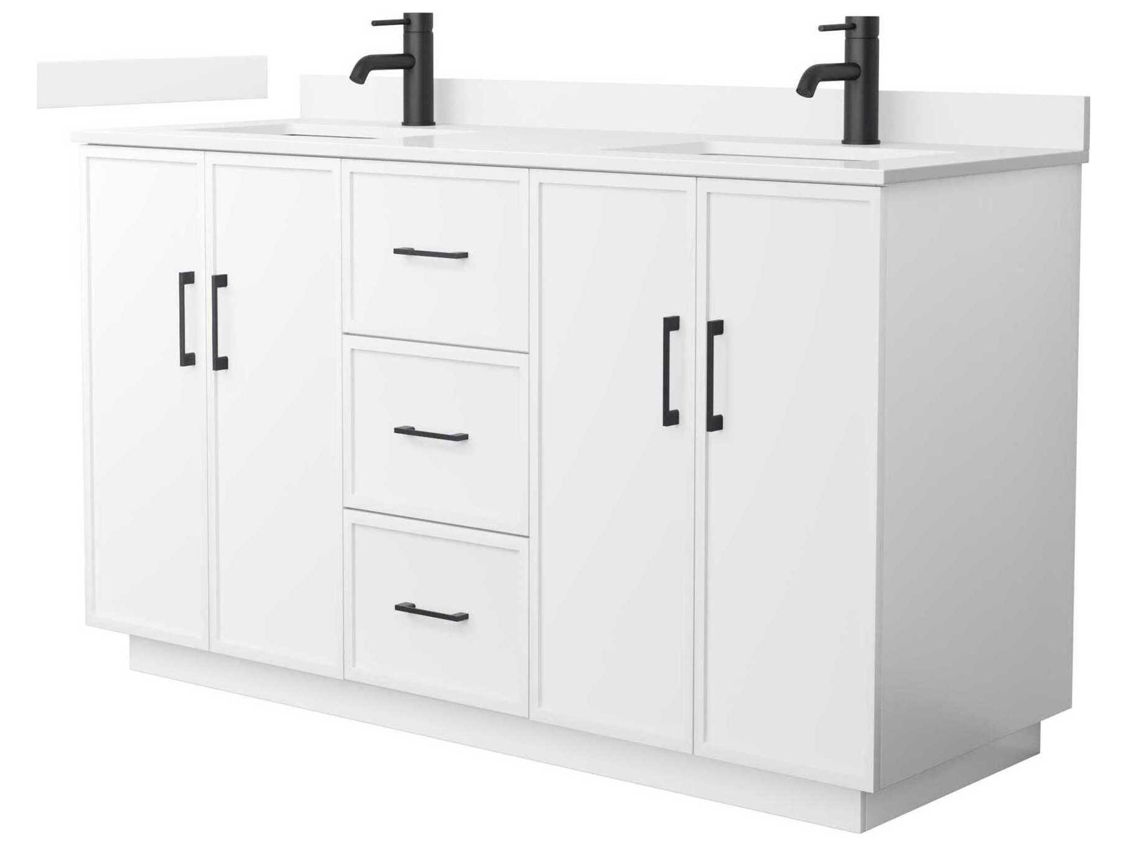 Wyndham Collection Elan-TK 60" White Vanity with Toe Kick