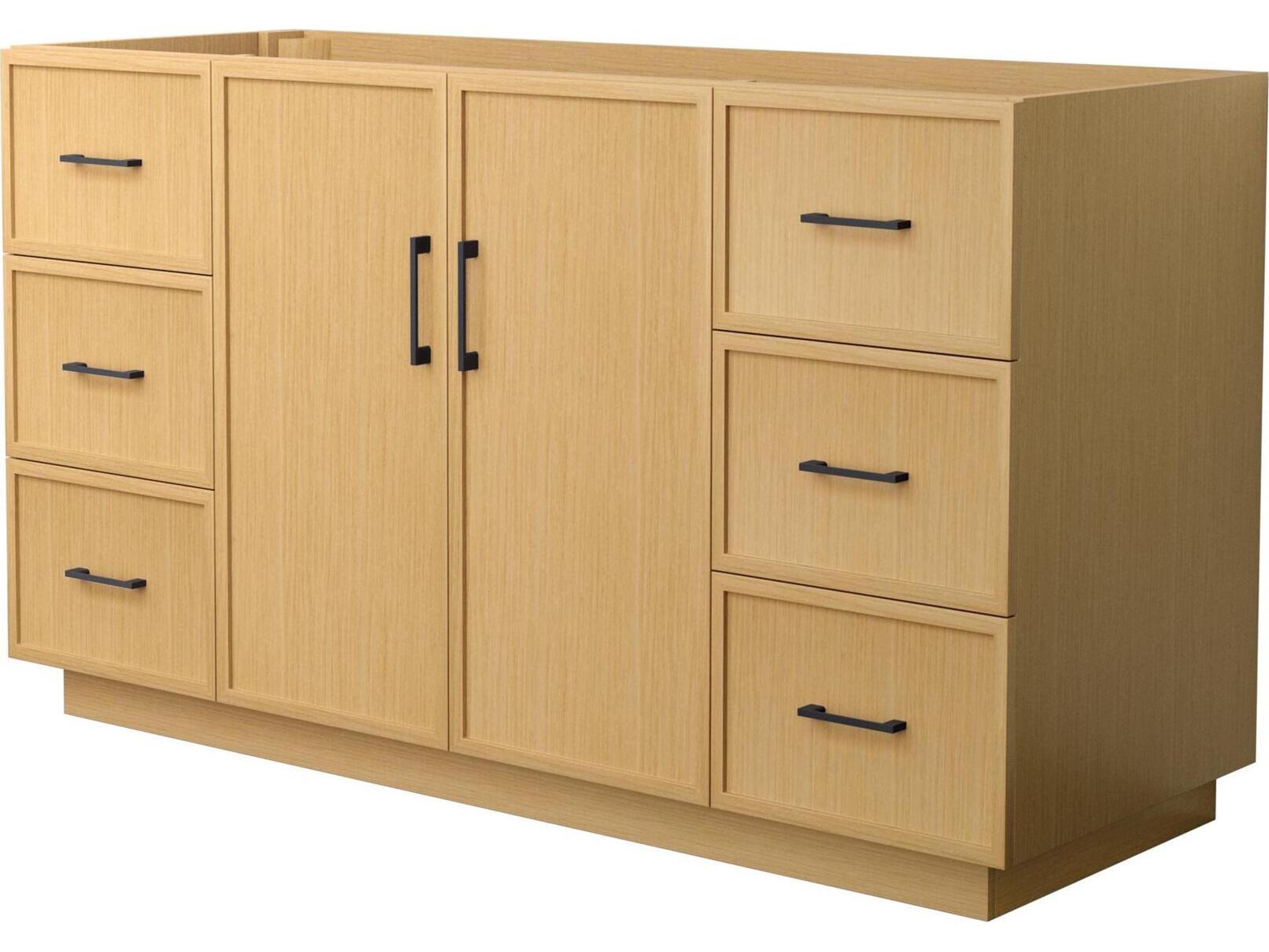 Elan-TK 59" Light Oak Vanity with Toe Kick