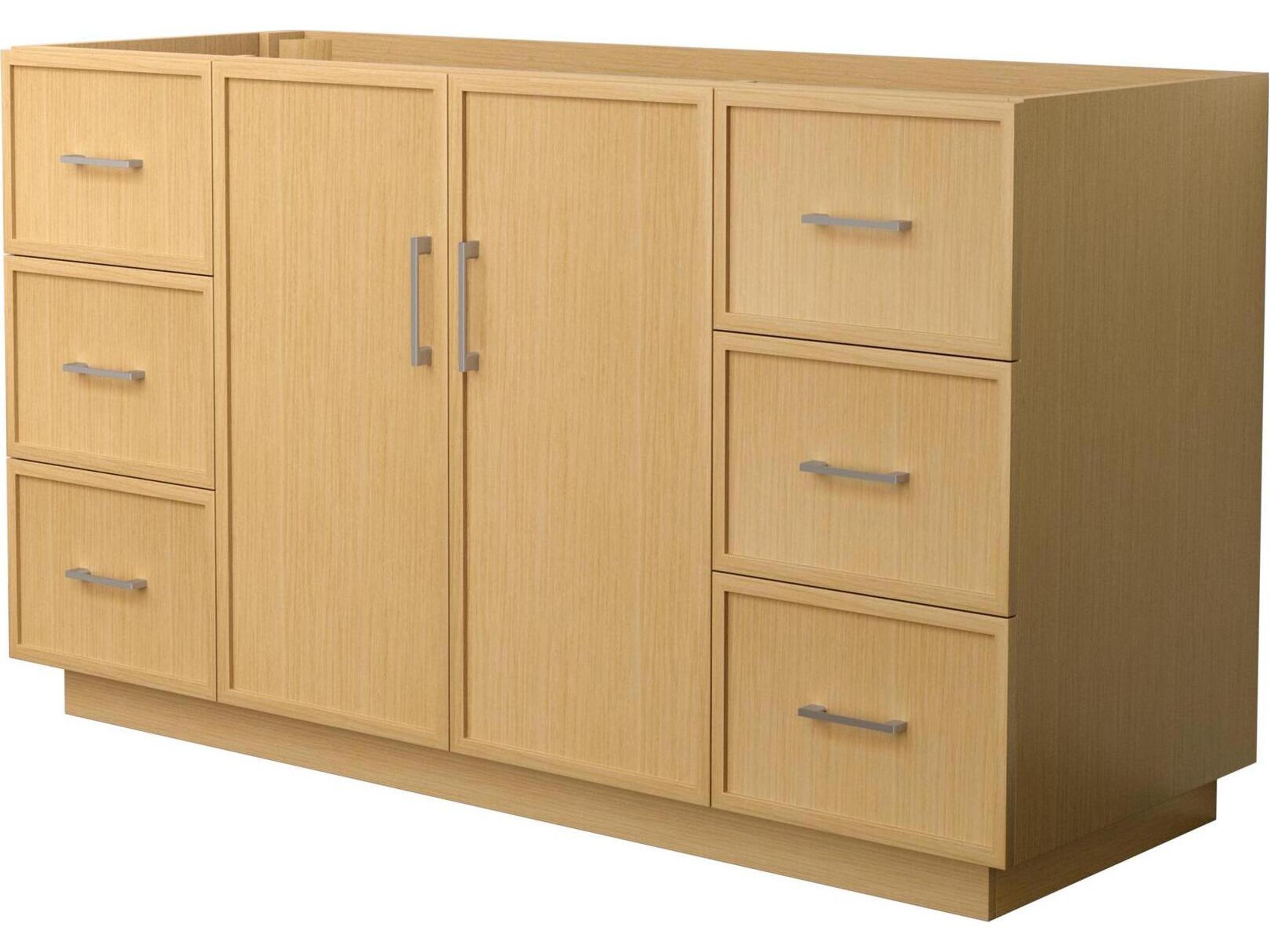 Wyndham Collection Elan-TK 59" Light Oak Vanity with Toe Kick