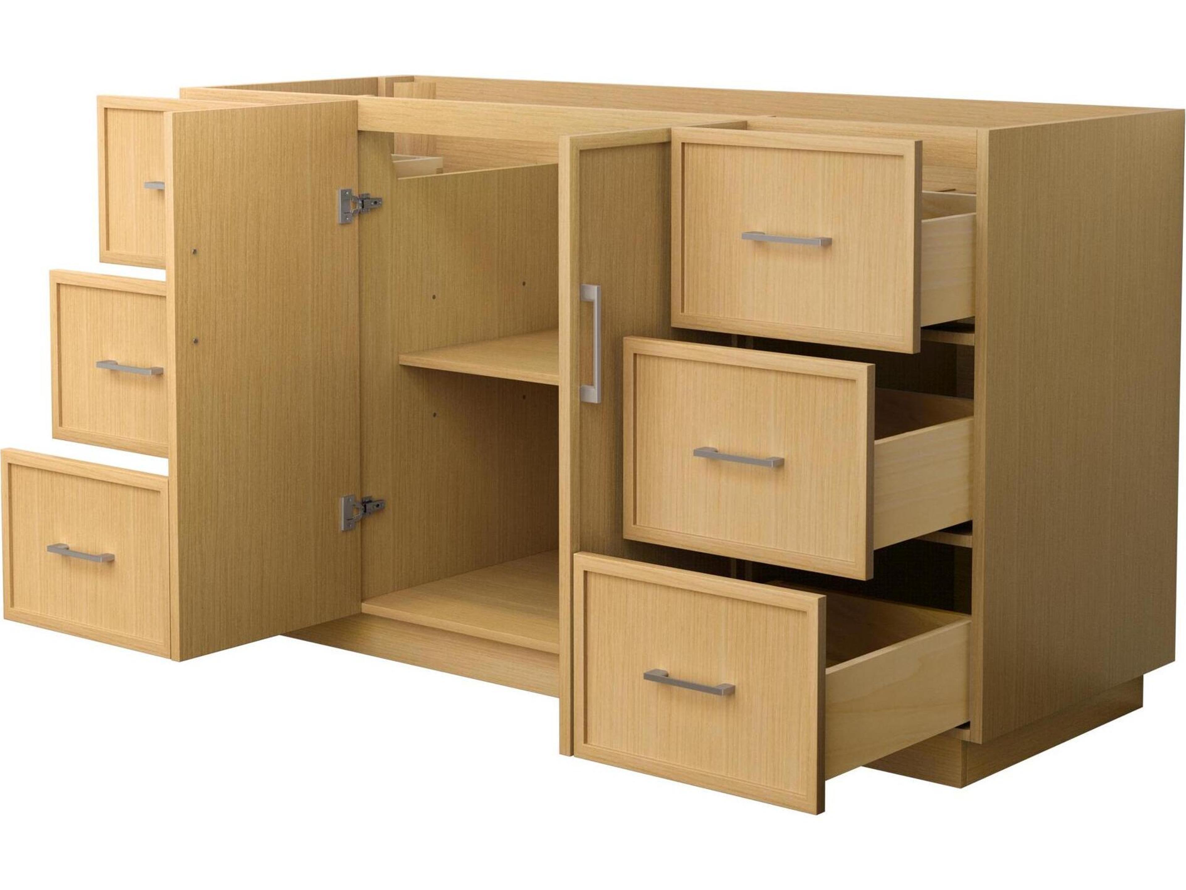 Wyndham Collection Elan-TK 59" Light Oak Vanity with Toe Kick