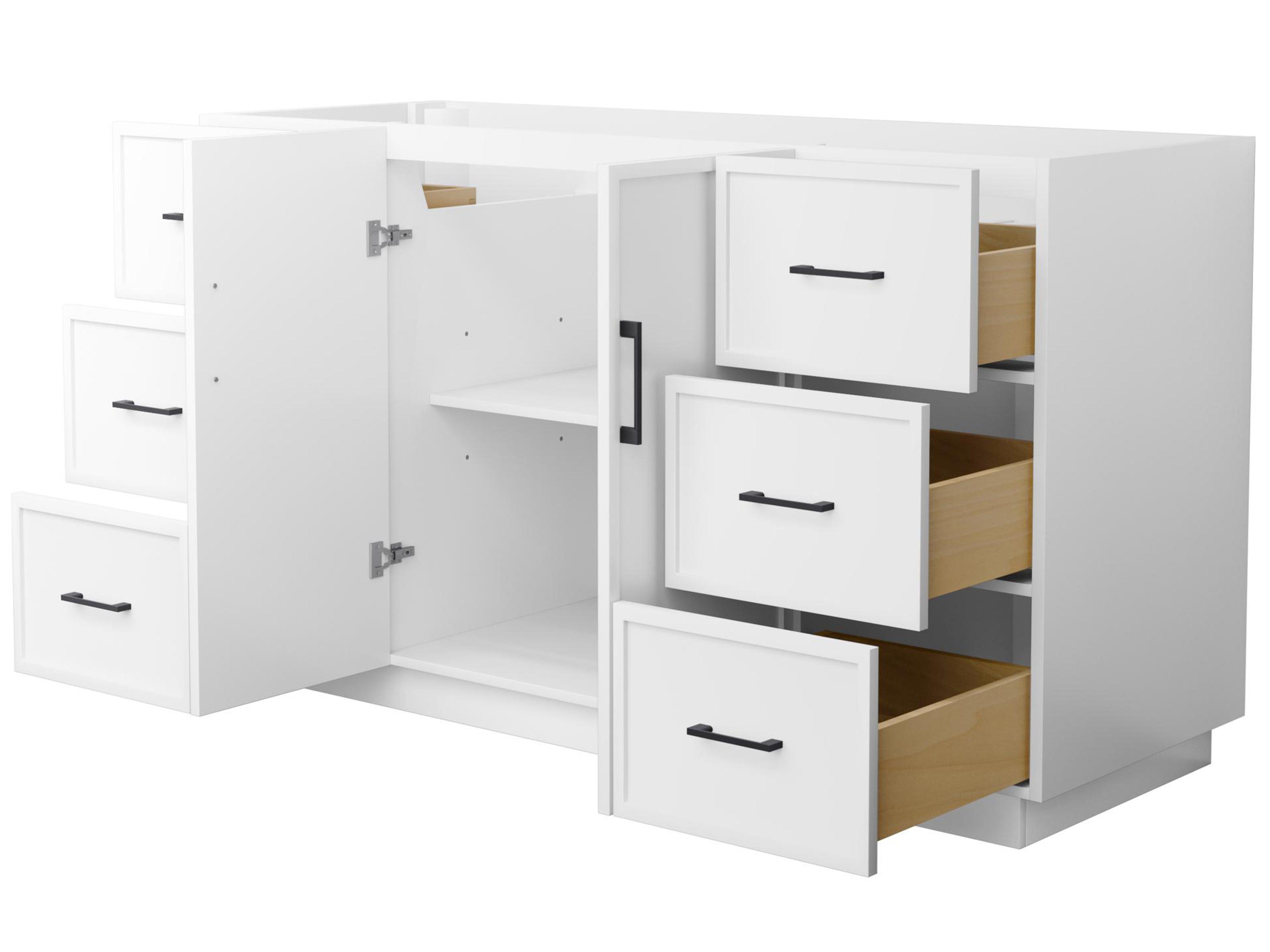 Wyndham Collection Elan-TK 59" White Vanity with Toe Kick