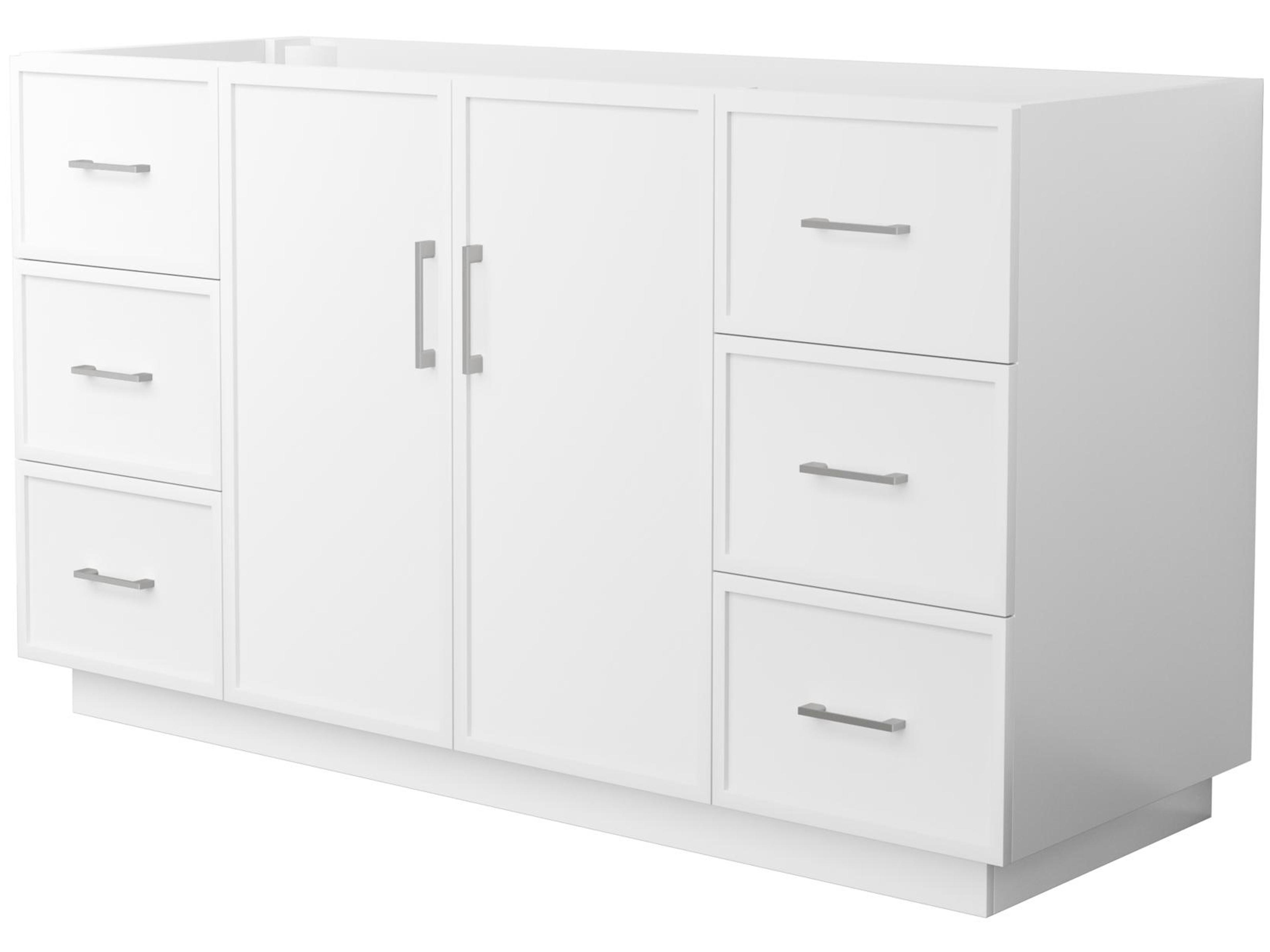 Wyndham Collection Elan-TK 59" White Vanity with Toe Kick