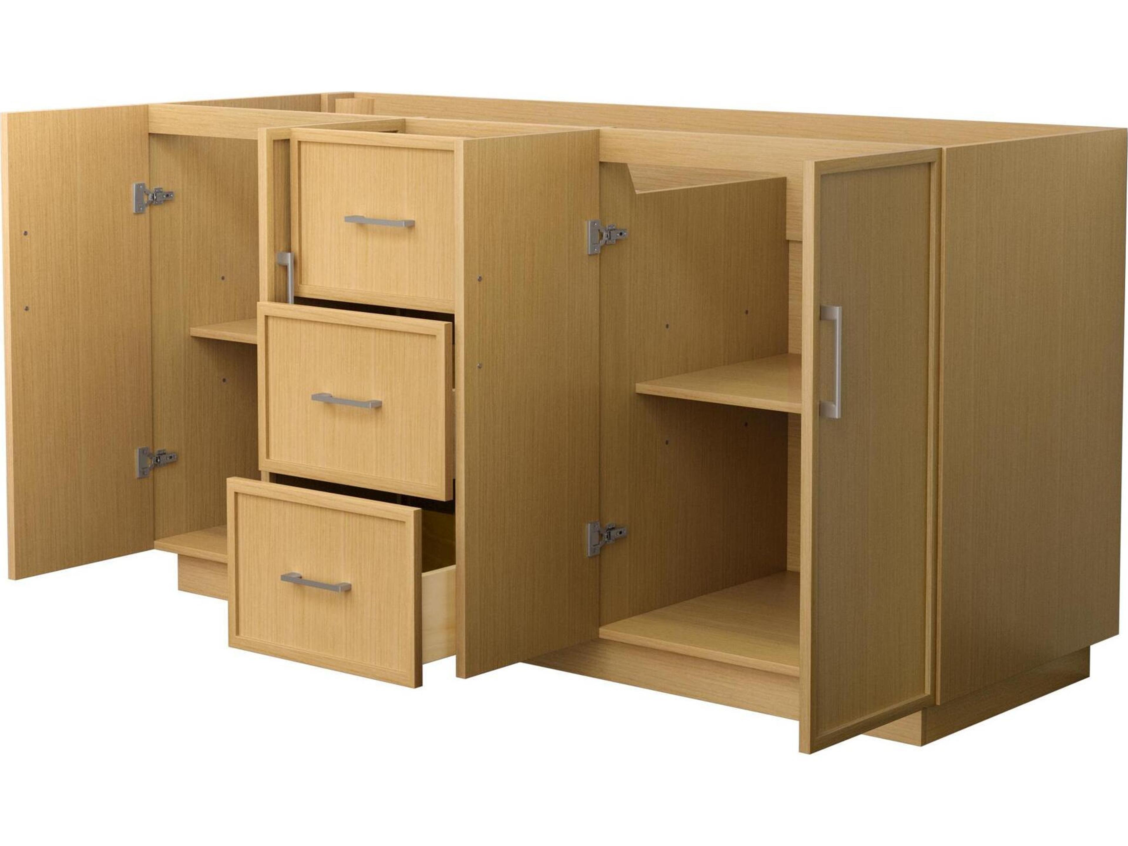 Wyndham Collection Elan-TK 65" Light Oak Vanity with Toe Kick