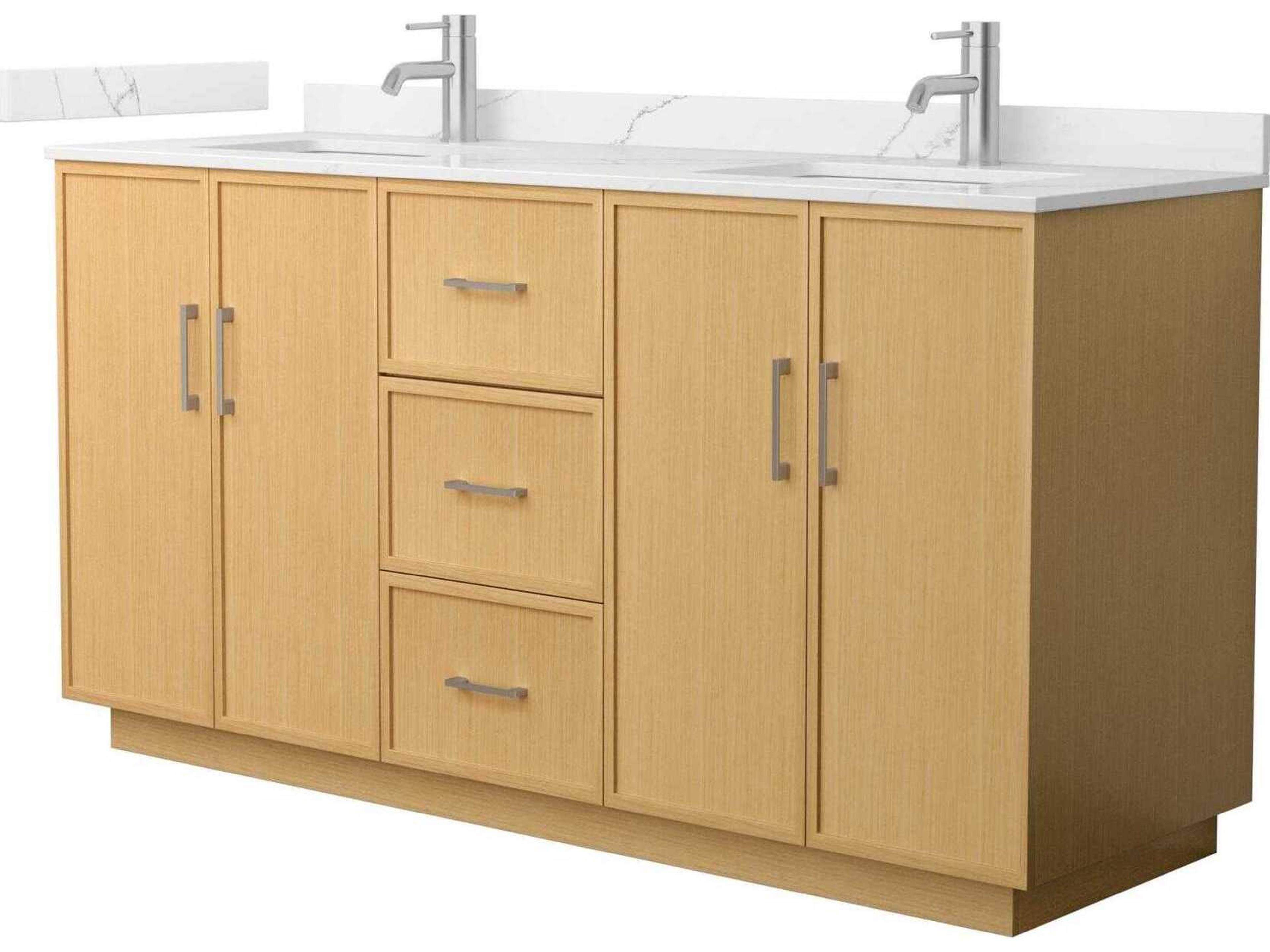 Wyndham Collection Elan-TK 66" Light Oak Vanity with Toe Kick