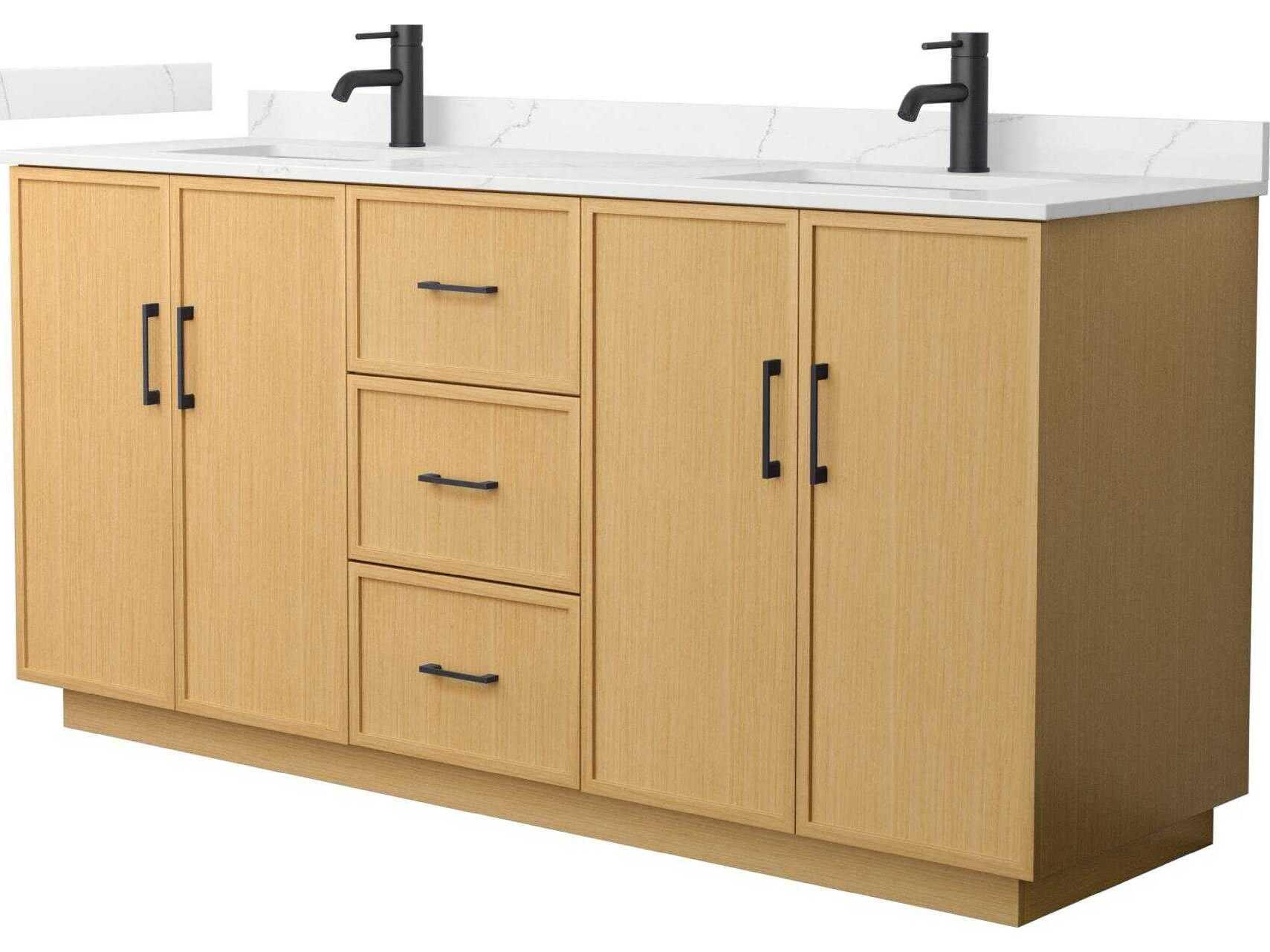 Elan-TK 72" Light Oak Vanity with Toe Kick