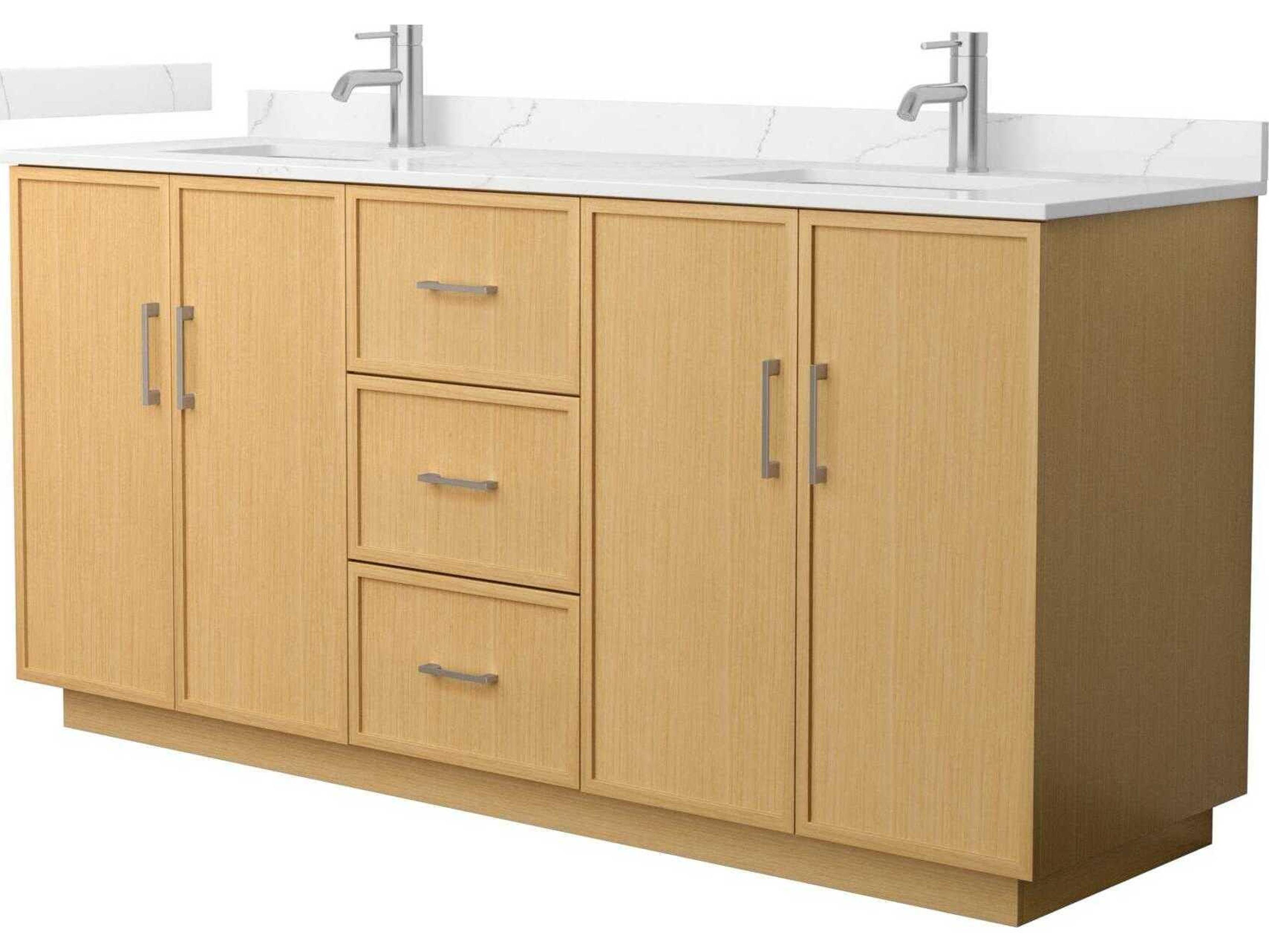 Wyndham Collection Elan-TK 72" Light Oak Vanity with Toe Kick
